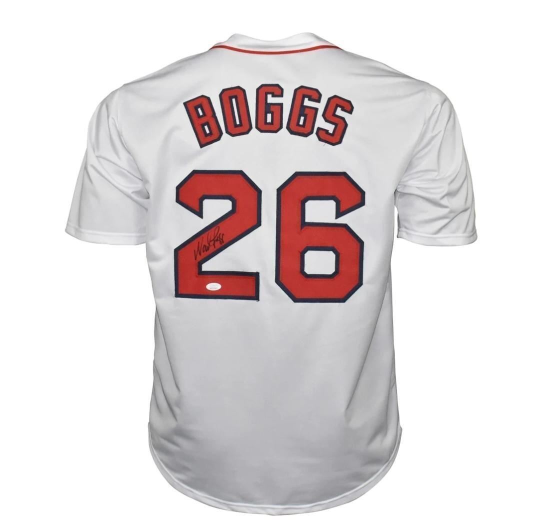 WADE BOGGS SIGNED BOSTON RED SOX WHITE JERSEY JSA WITNESS JSA COLLECTIBLE MEMORABILIA