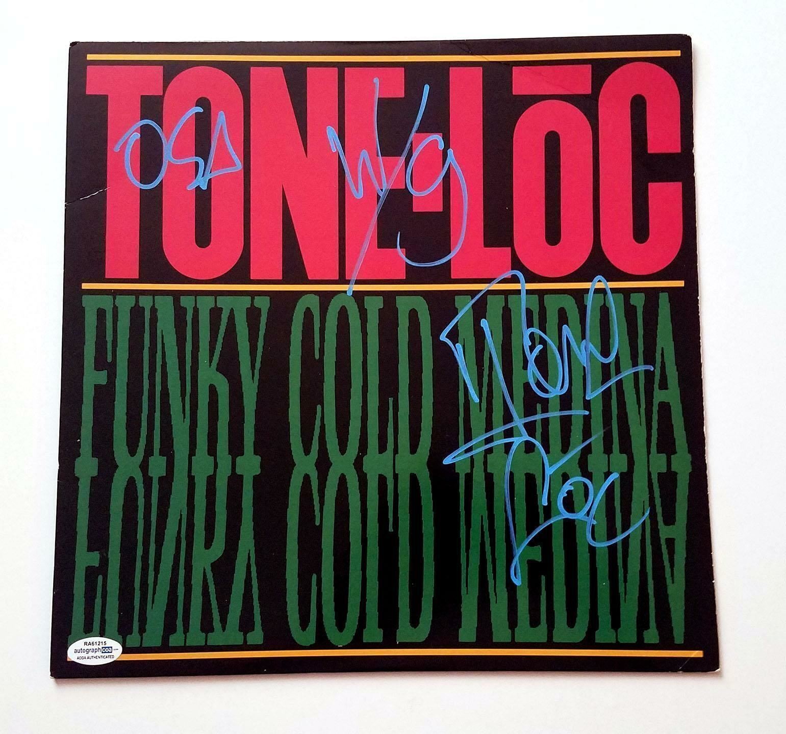 Tone-Loc Autographed Funky Cold Medina Album Cover LP ACOA