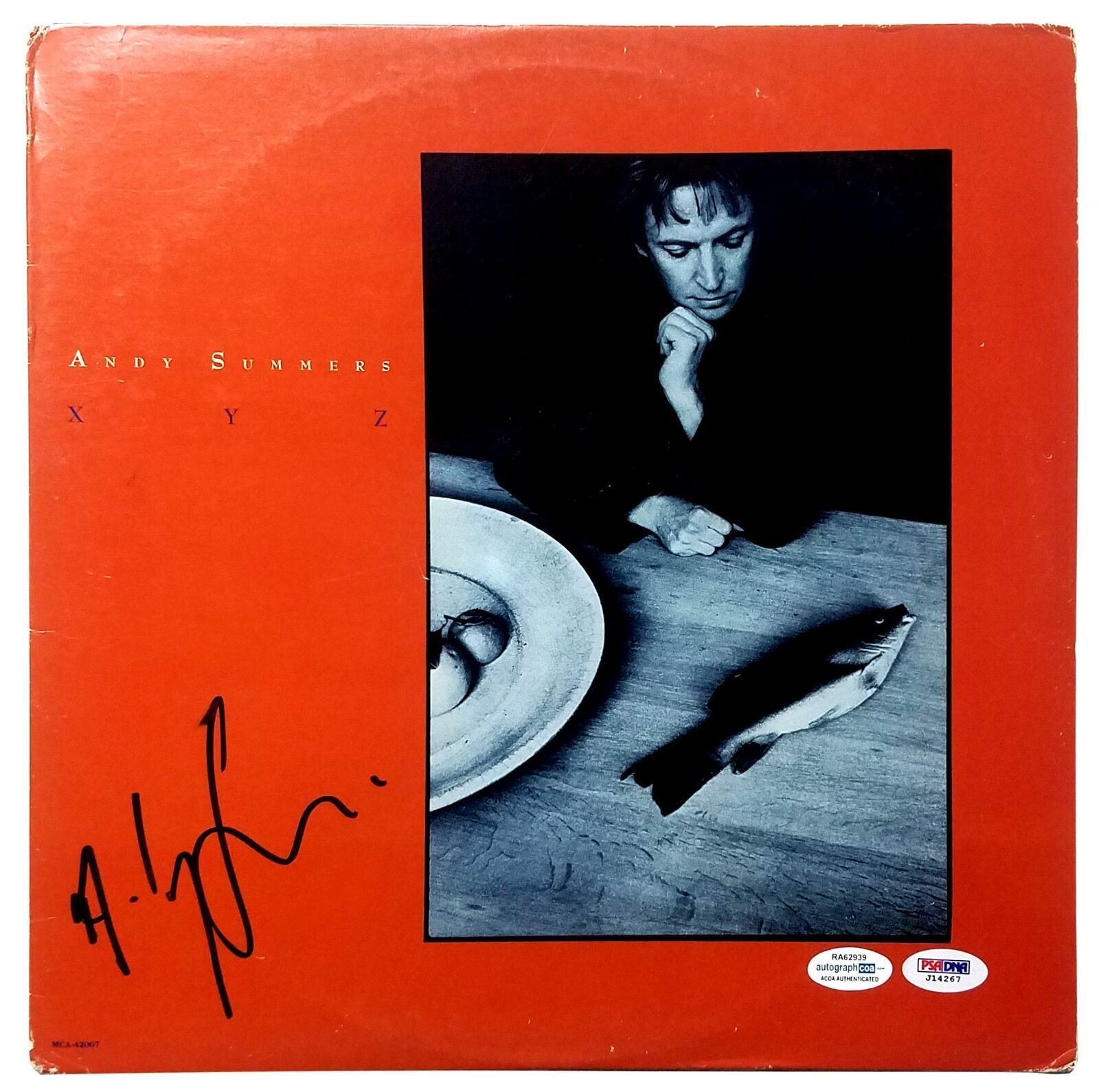 Andy Summers Signed Autographed XYZ Record Album LP The Police ACOA PSA