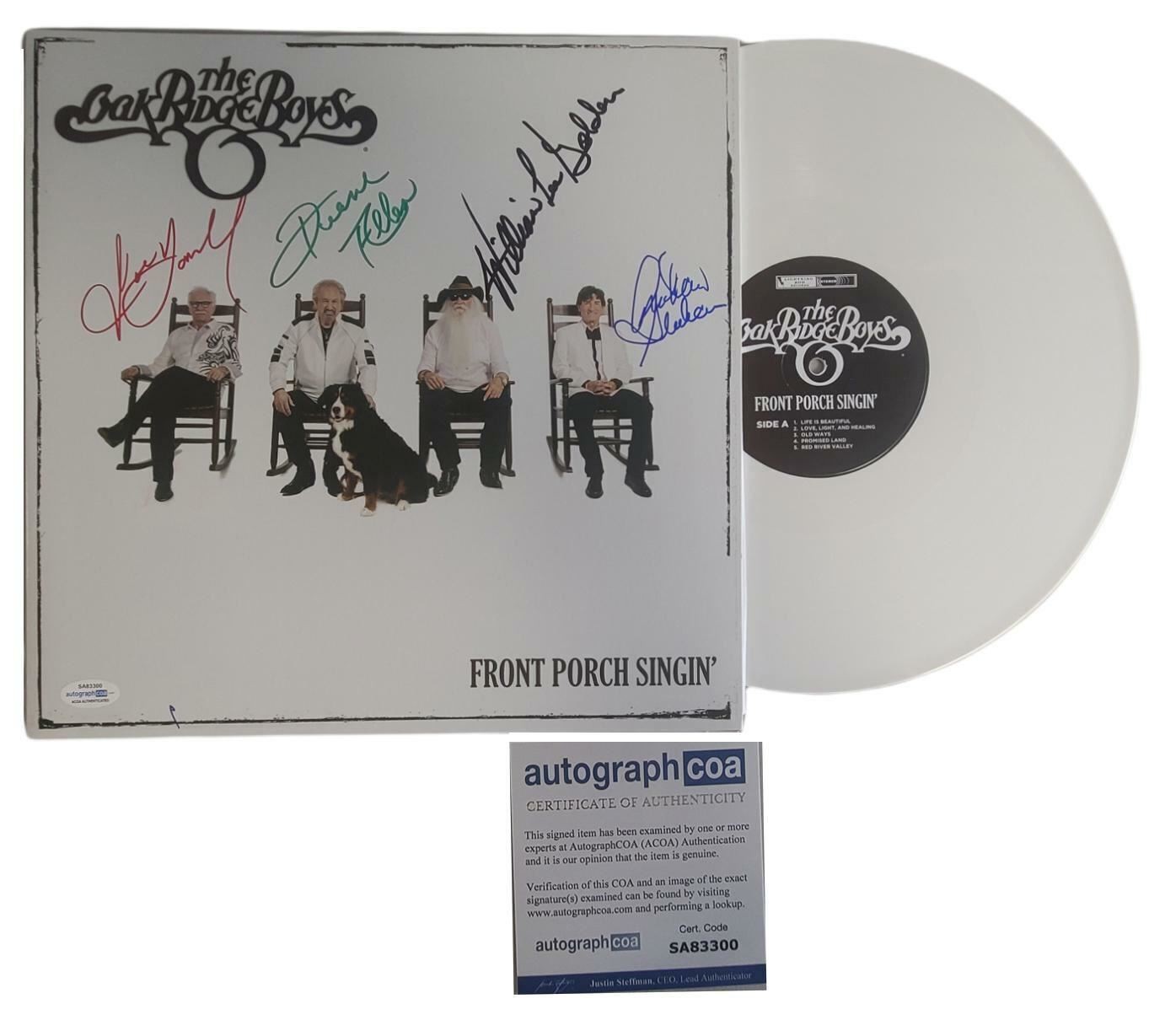 The Oak Ridge Boys Signed Front Porch Singing Autographed LP Album ACOA ACOA
