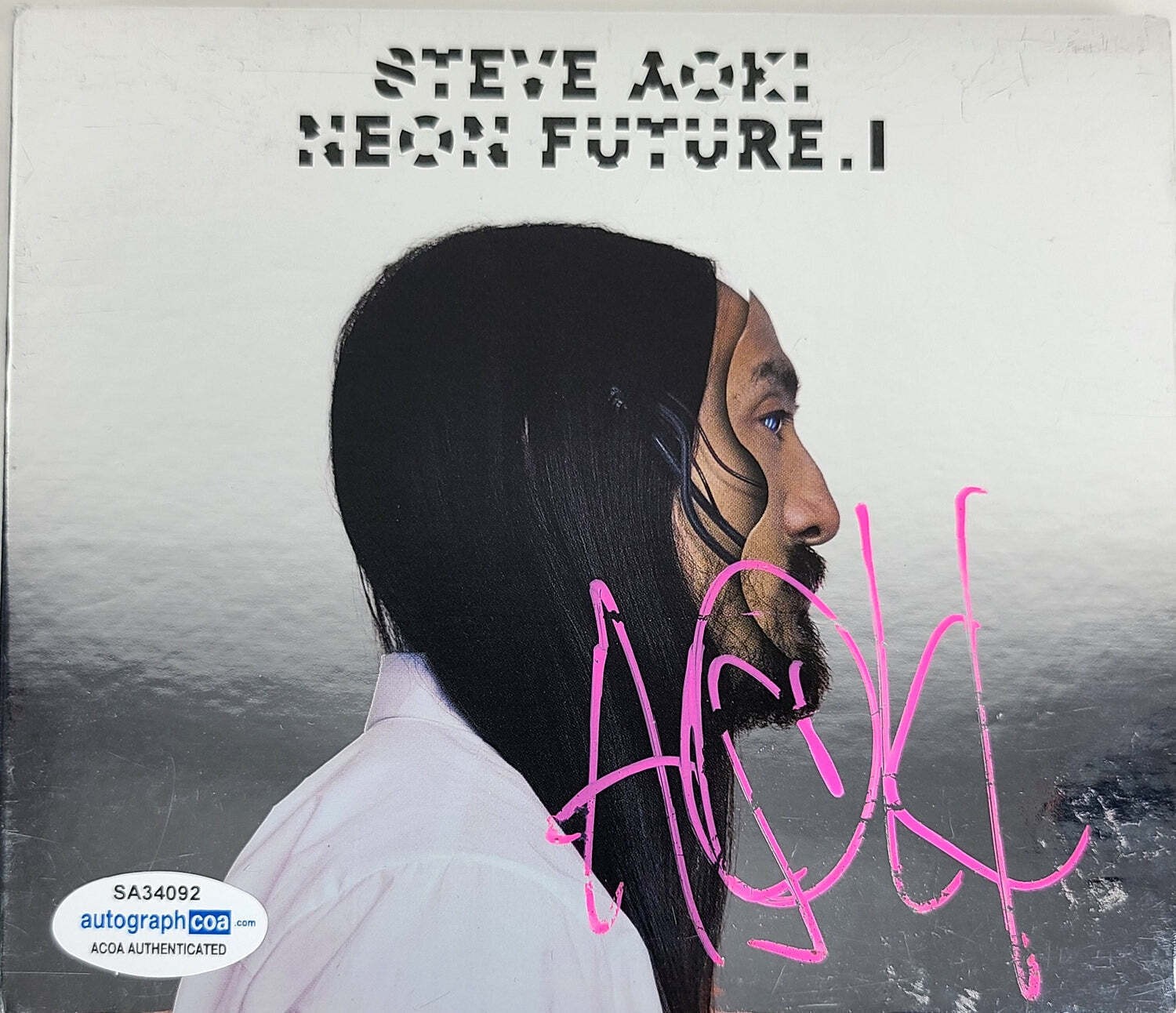 Steve Aoki Signed Neon Future I CD Cvr Lp Album ACOA