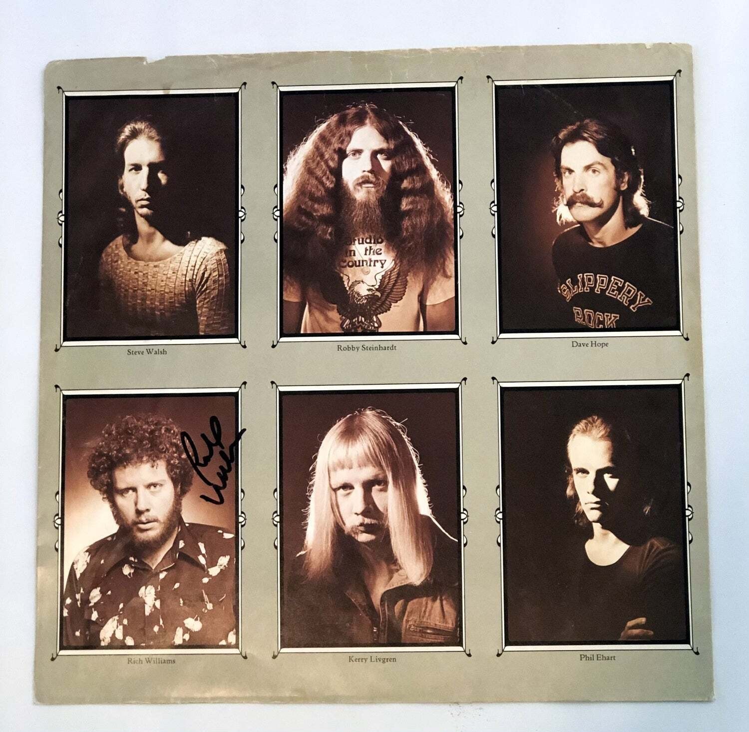 Kansas Richard Wiliams Signed Vinyl Album Lp Insert