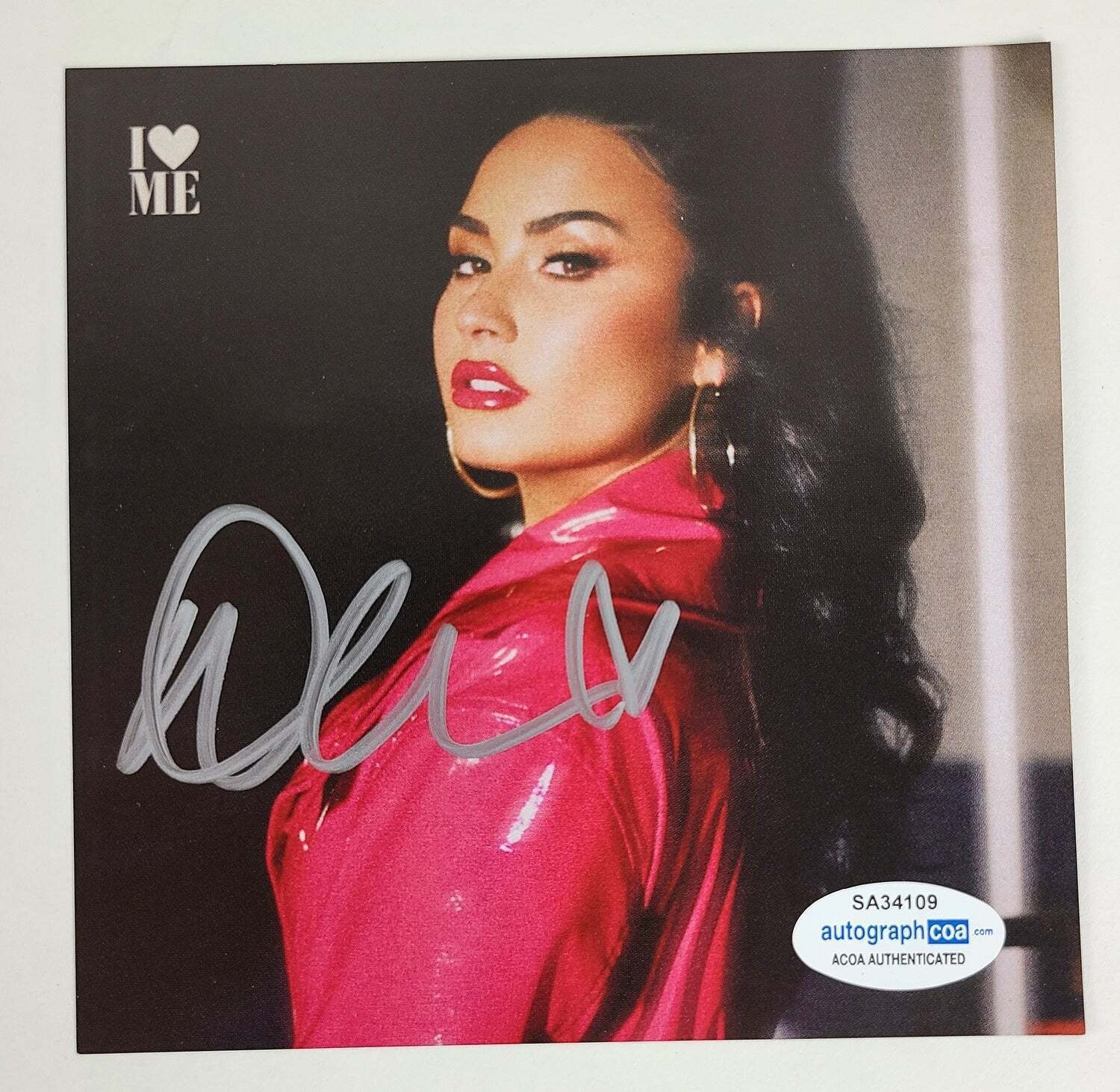 Demi Lovato Signed I Love Me CD Cvr Lp Album ACOA