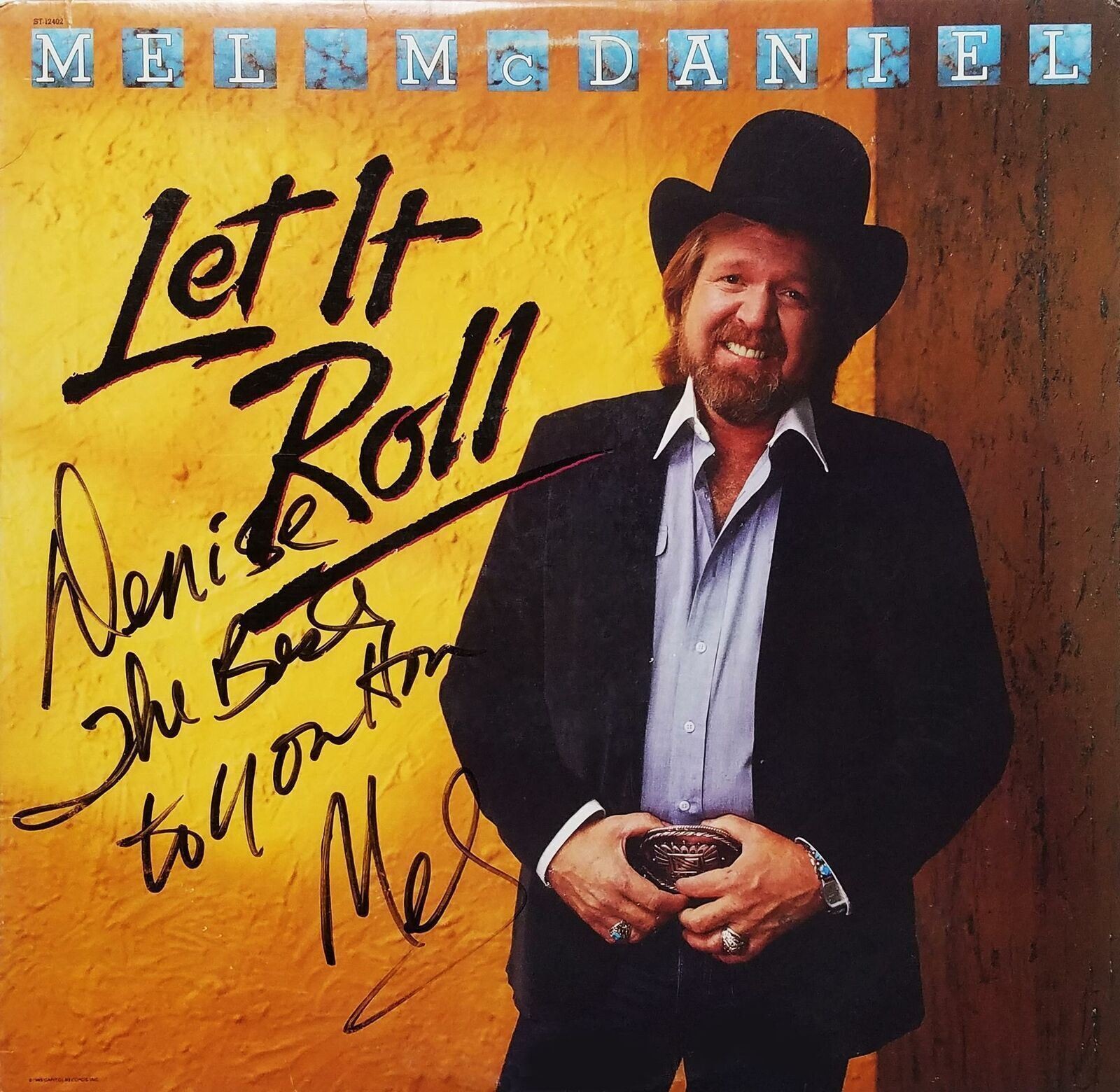 Mel McDaniel Signed Autographed Record Album LP