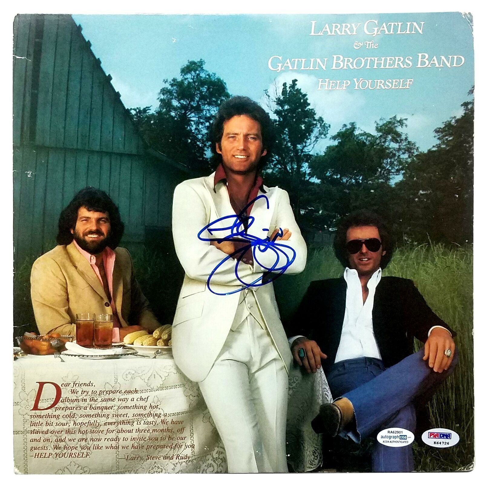 Larry Gatlin Signed Autographed Record Album LP ACOA