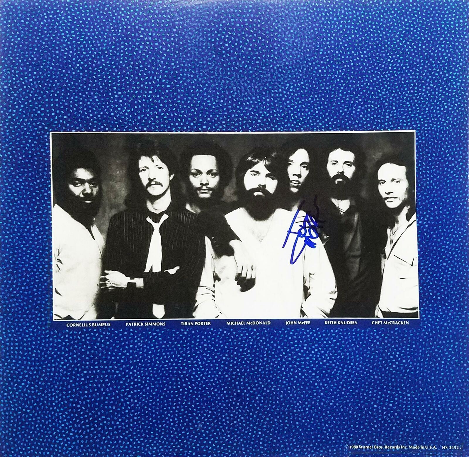 John McFee Signed Autographed Doobie Brothers LP Album Sleeve