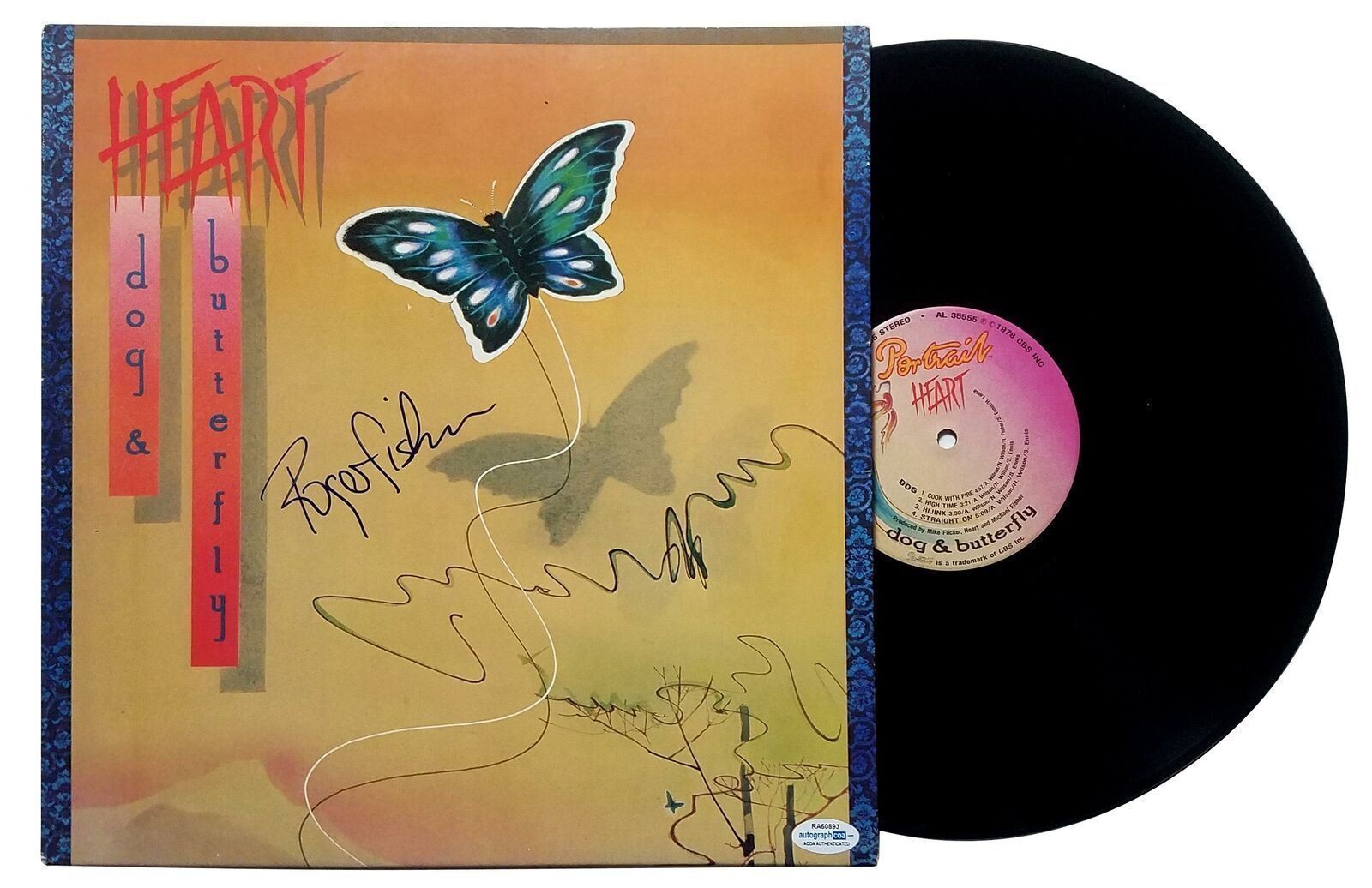 Heart Roger Fisher Signed Autographed Record Album LP ACOA