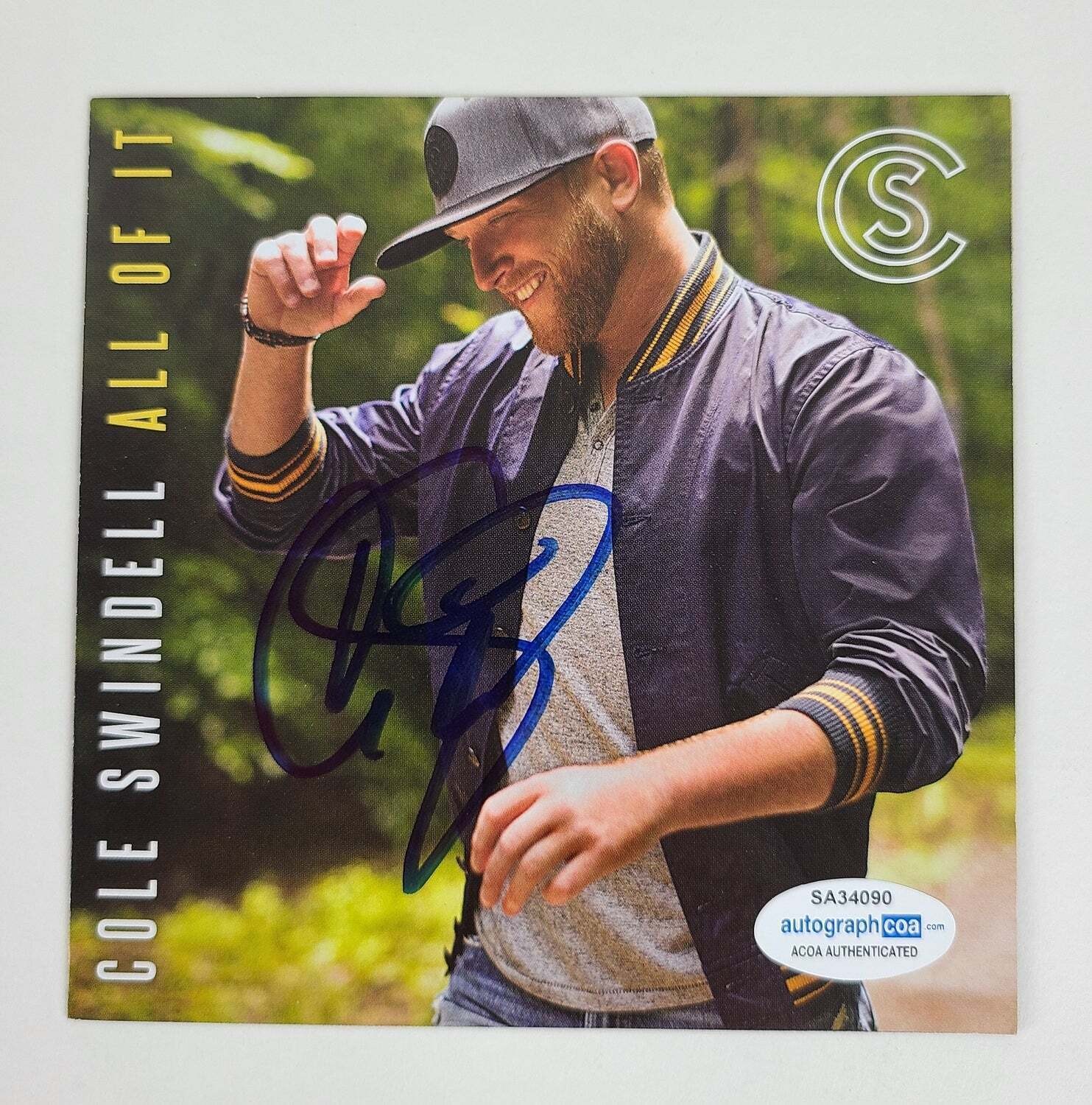 Cole Swindell Signed All Of It Autographed CD Cvr LP Album ACOA