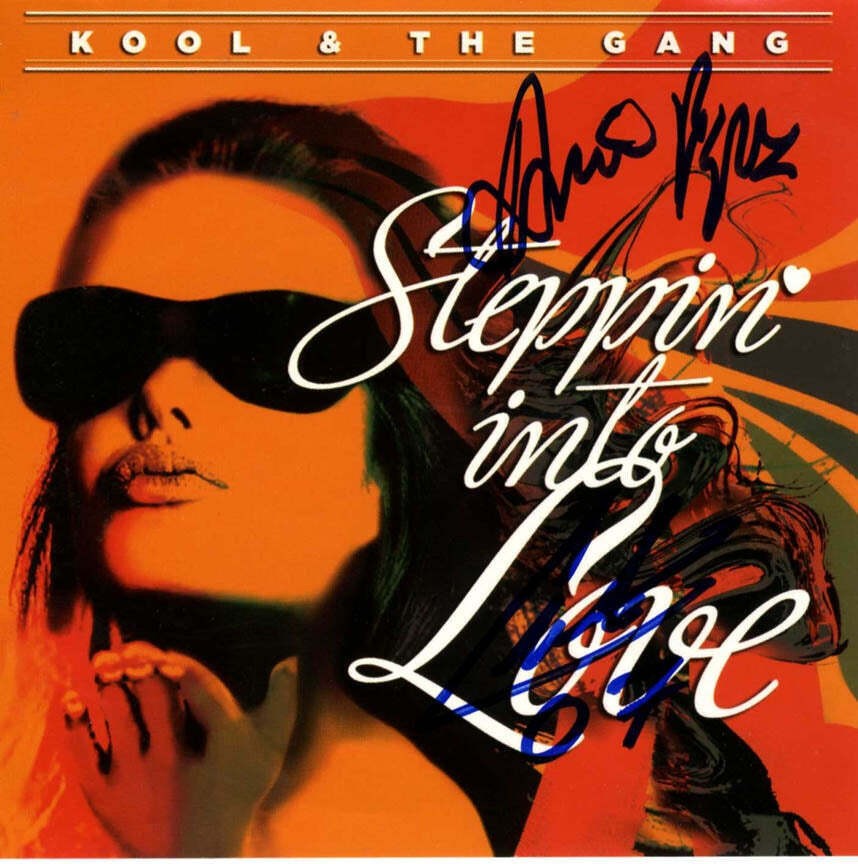 Kool & The Gang Autographed X2 Steppin Into Love CD Cover
