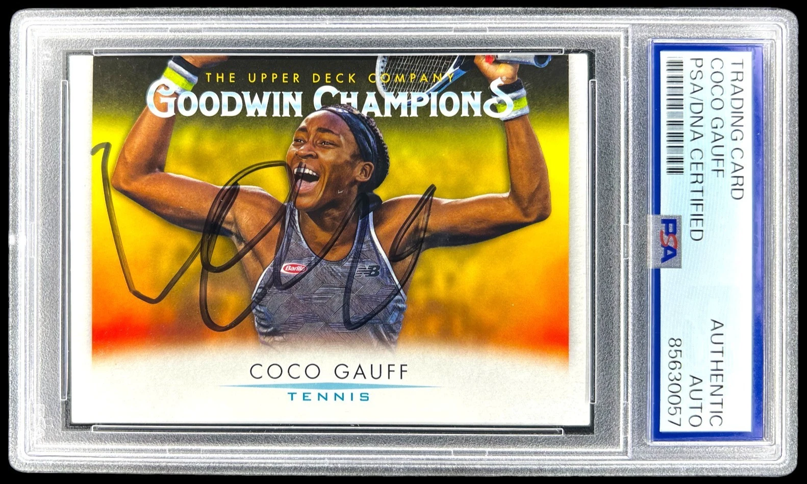Coco Gauff Signed 2021 UD Goodwin Champions RC Card Auto ROOKIE PSA DNA US OPEN