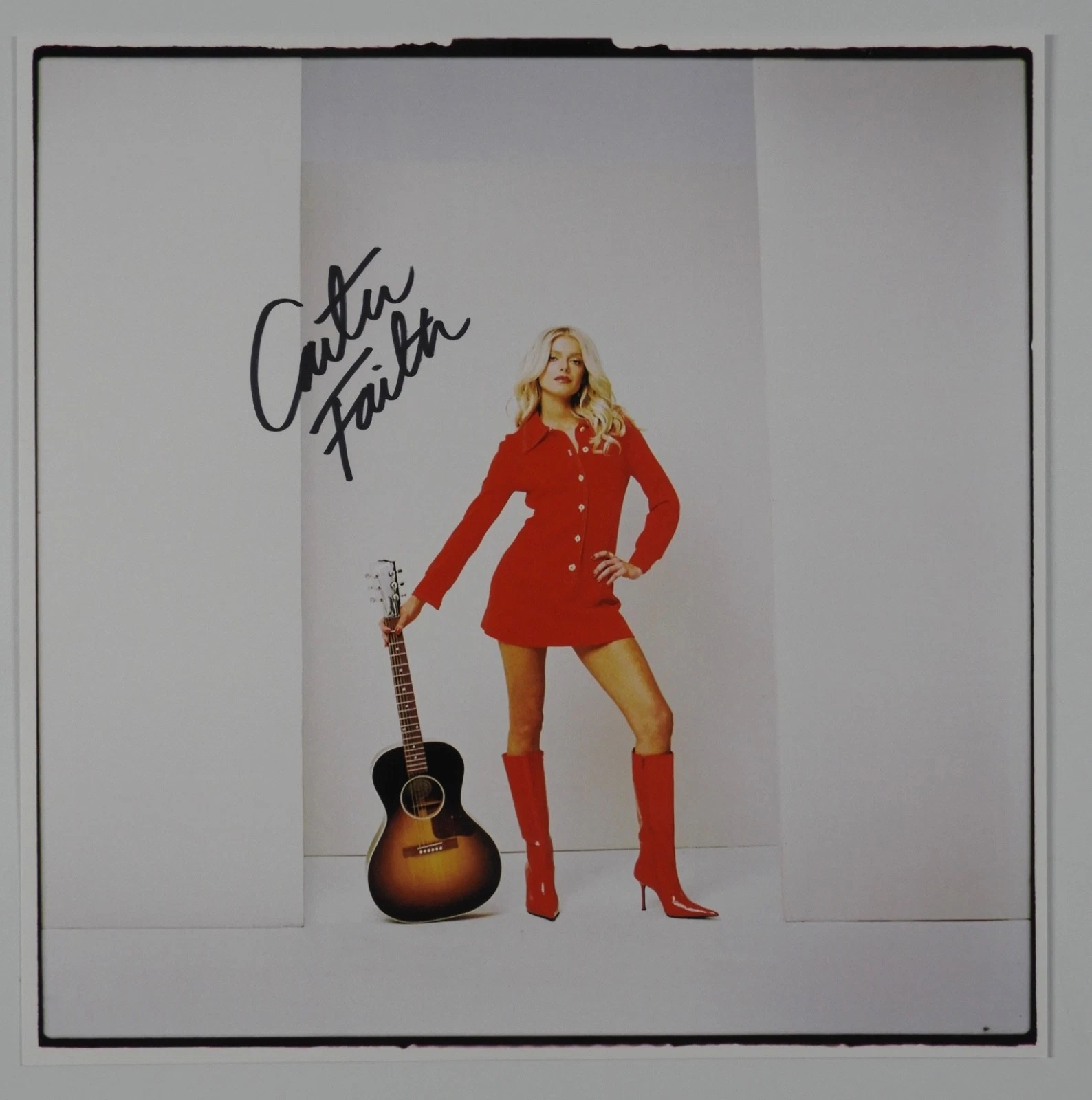 Carter Faith JSA Signed Autograph Album Vinyl Record Insert Cherry Valley