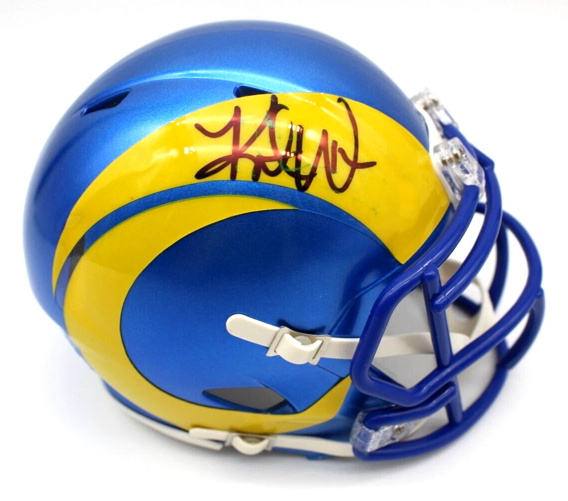 Kurt Warner Signed Rams Flash Mini Football Helmet w/Beckett COA BF87163