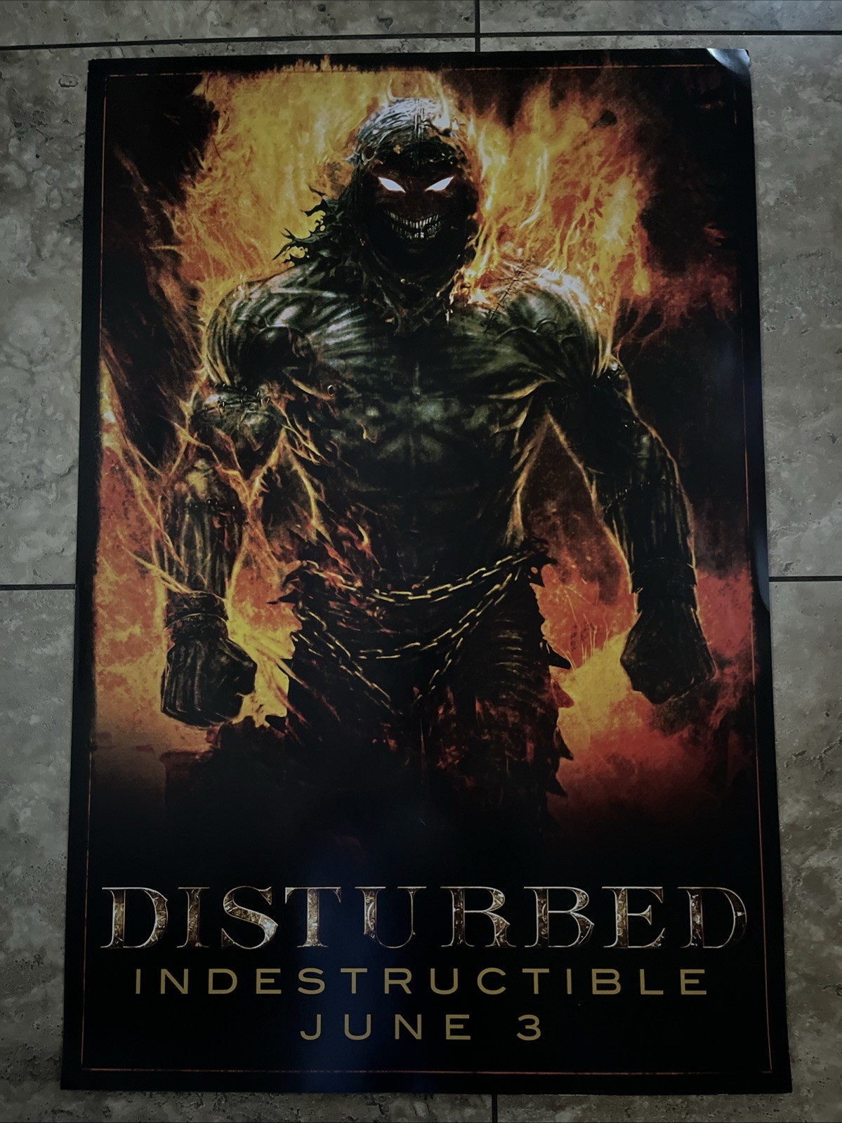 Disturbed Indestructible Cd Heavy Stock 24” X 36” Promo Record Store Poster D3