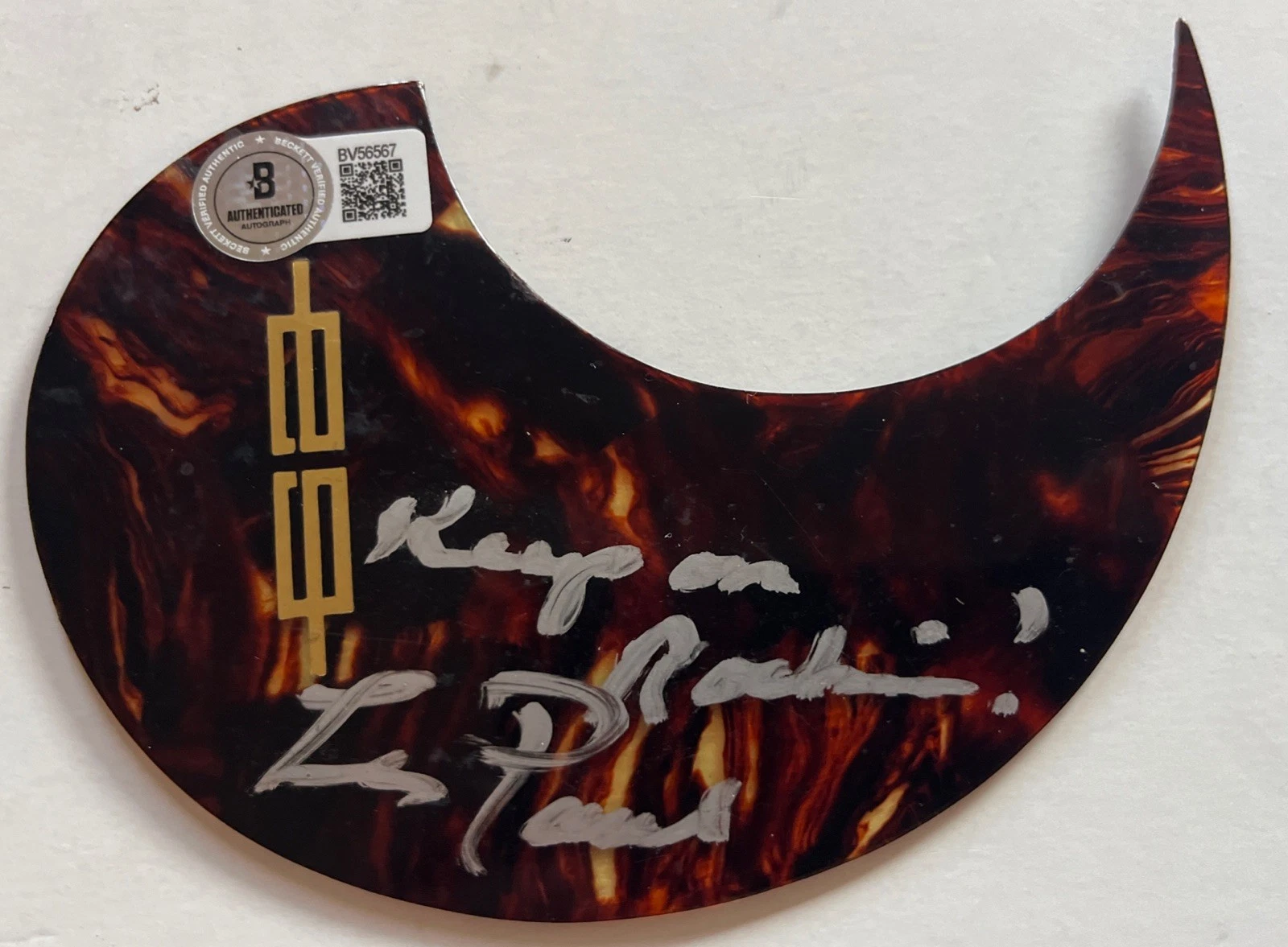 Les Paul Signed Autographed Martin Guitar Acoustic Pickguard Beckett Certified