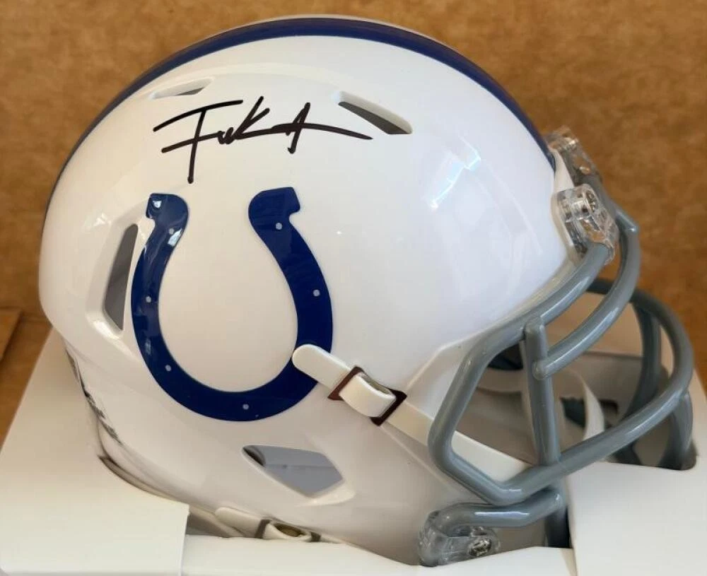FRANK GORE COLTS SIGNED AUTOGRAPHGED MINI HELMET BECKETT