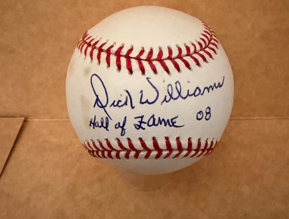DICK WILLIAMS HALL OF FAME 08 SIGNED AUTO M.L. BASEBALL BECKETT AUTH