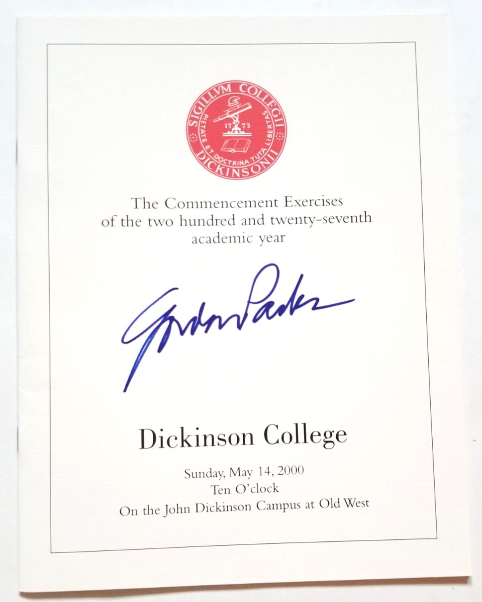 Gordon Parks REAL SIGNED Dickinson College Commencement Book JSA Photographer
