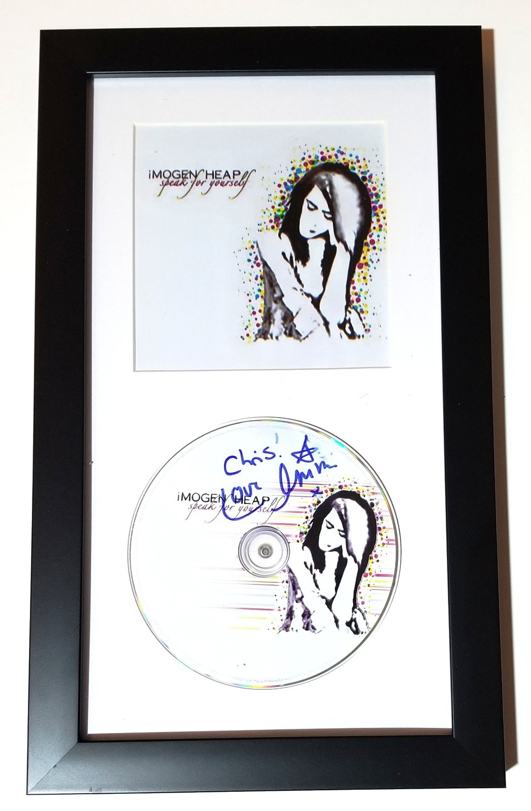 Imogen Heap hand SIGNED Speak For Yourself CD Framed Display COA Autograph Frou