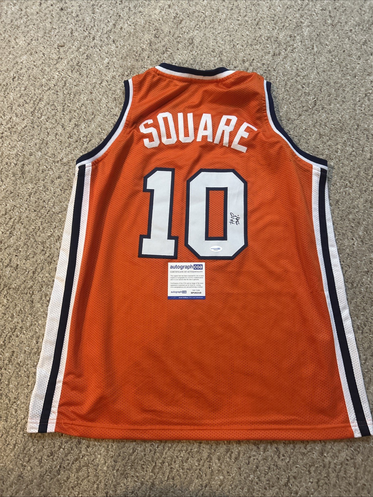 SYRACUSE ORANGE- IBRAHIM SOUARE SIGNED AUTOGRAPH JERSEY ACOA BASKETBALL