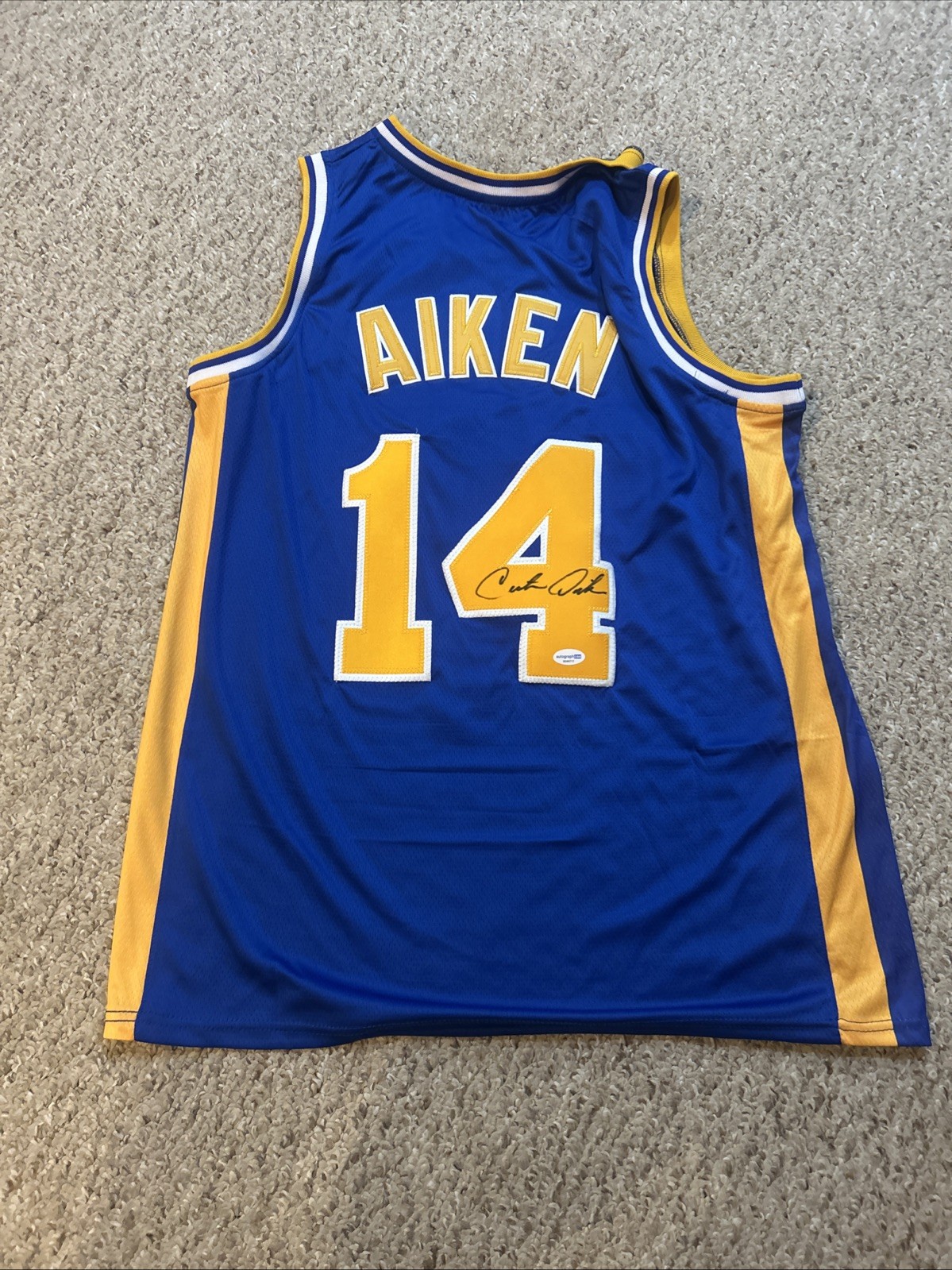 PITTSBURGH PANTHERS- CURTIS AIKEN SIGNED AUTOGRAPH JERSEY ACOA BASKETBALL