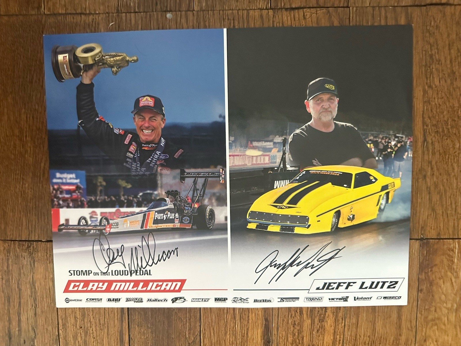 Jeff Lutz Signed Street Outlaws Promo Card 2025 Clay Millican Nhra