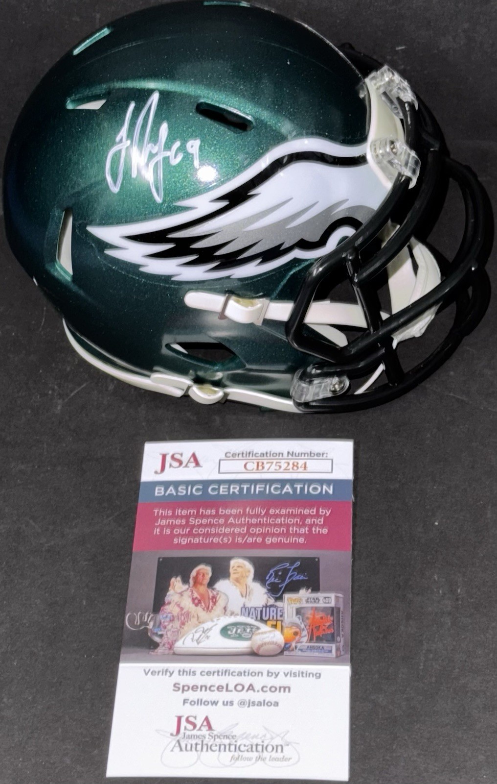 Jon Runyan Signed Autographed Philadelphia Eagles Mini Helmet JSA COA