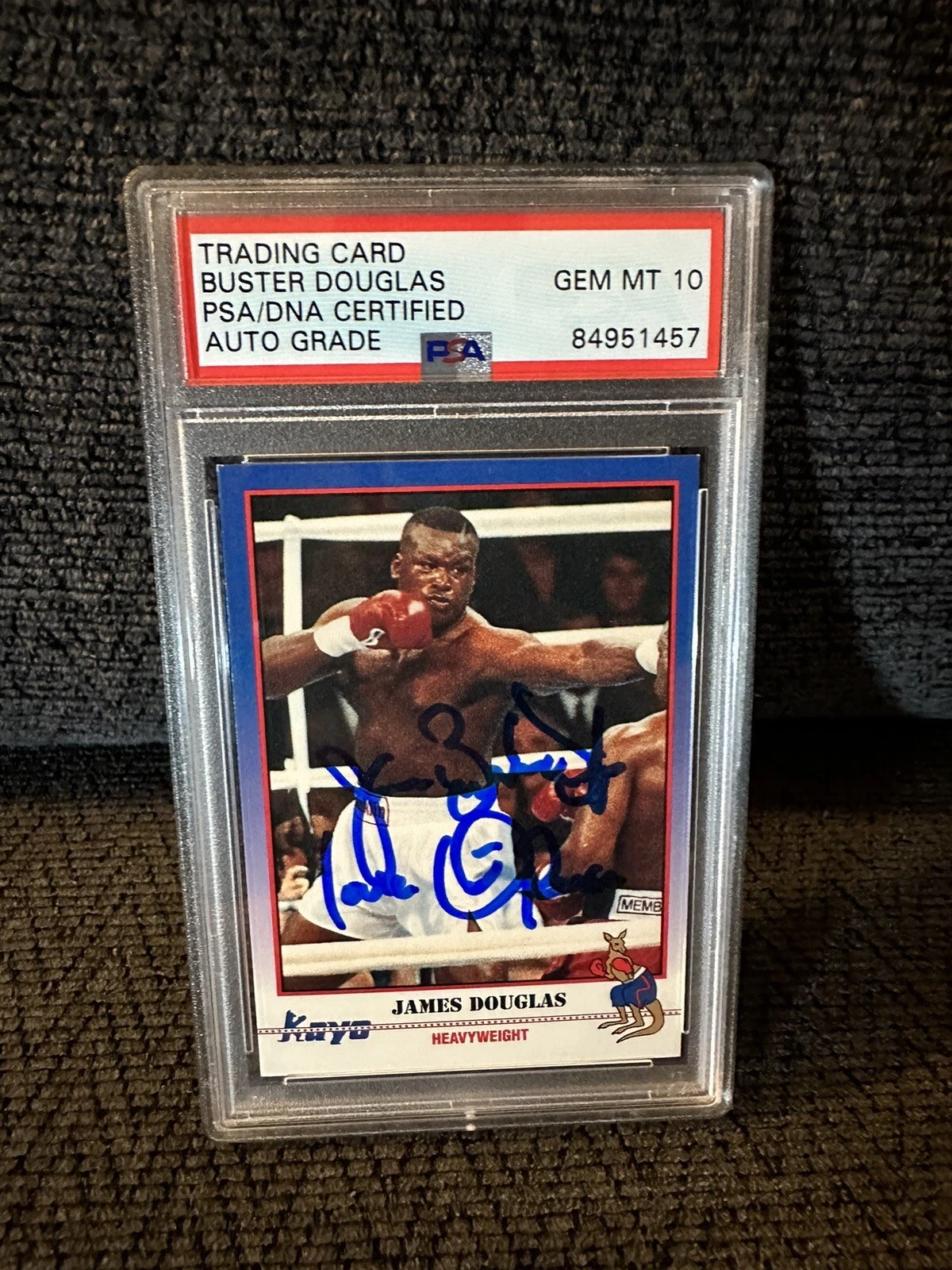 James Buster Douglas Signed 1991 Kayo RC #031 Card PSA /DNA Slab COA Gem Mint 10