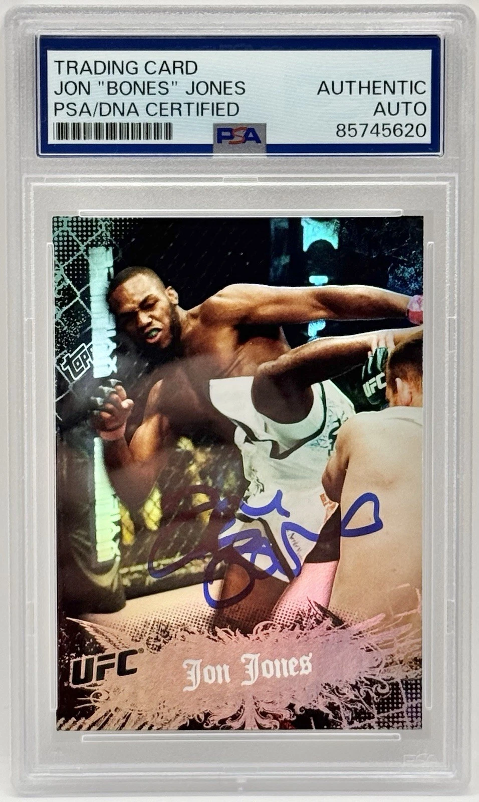 Jon Bones Jones Signed 2010 Topps Main Event UFC Card PSA/DNA Slabbed