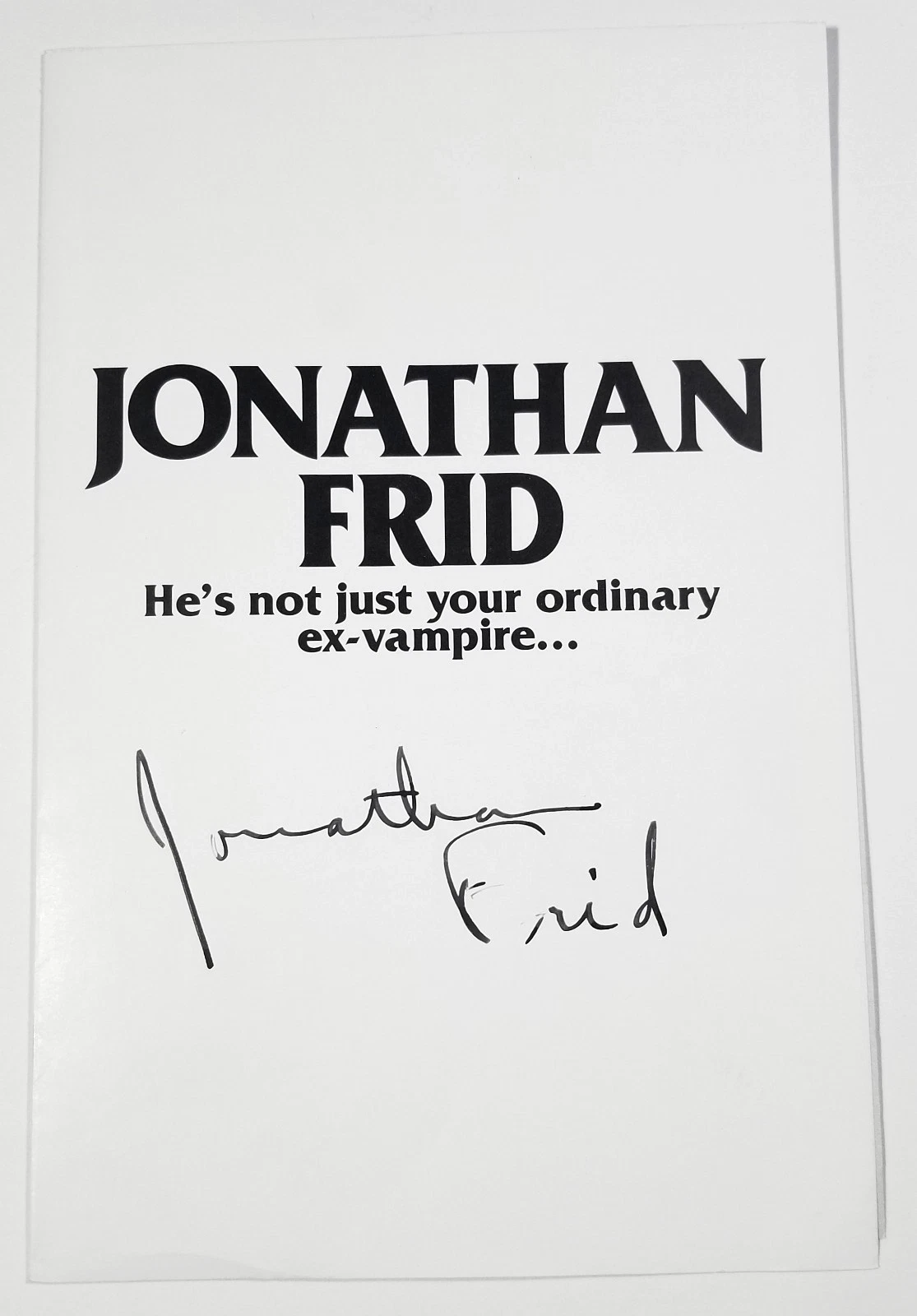 Jonathan Frid SIGNED One-Man Theater Show Program JSA COA Vampire Dark Shadows
