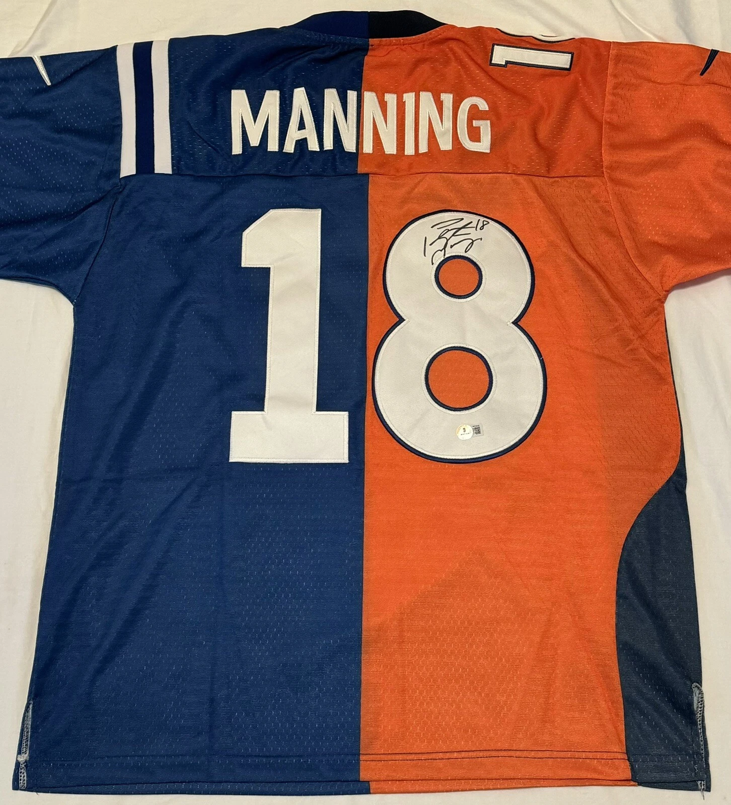 Peyton Manning Signed Autographed Half Colt Half Broncos Jersey Beckett COA