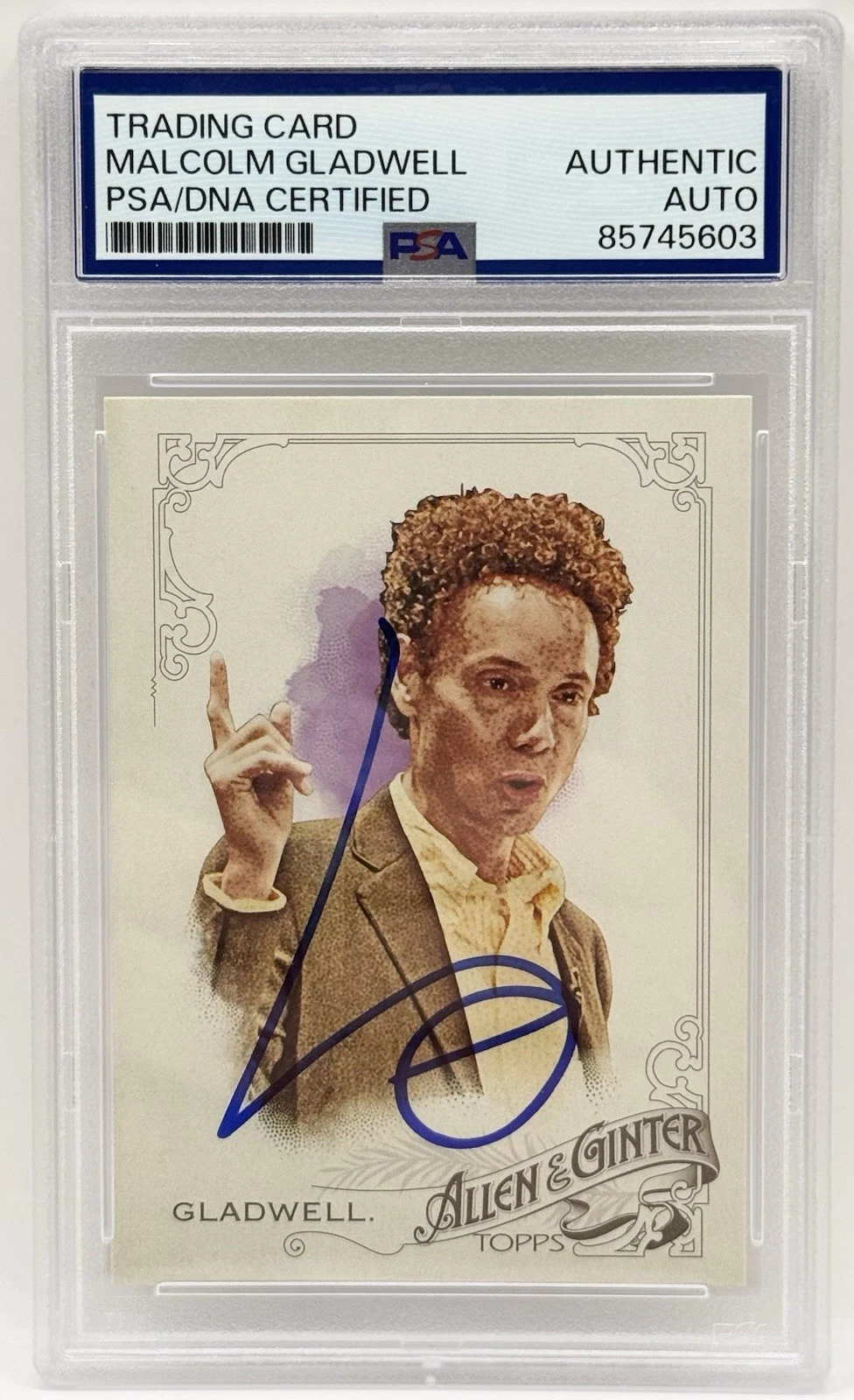 2015 Topps Allen & Ginter Malcom Gladwell #67 Signed On Card Auto PSA/DNA Slab