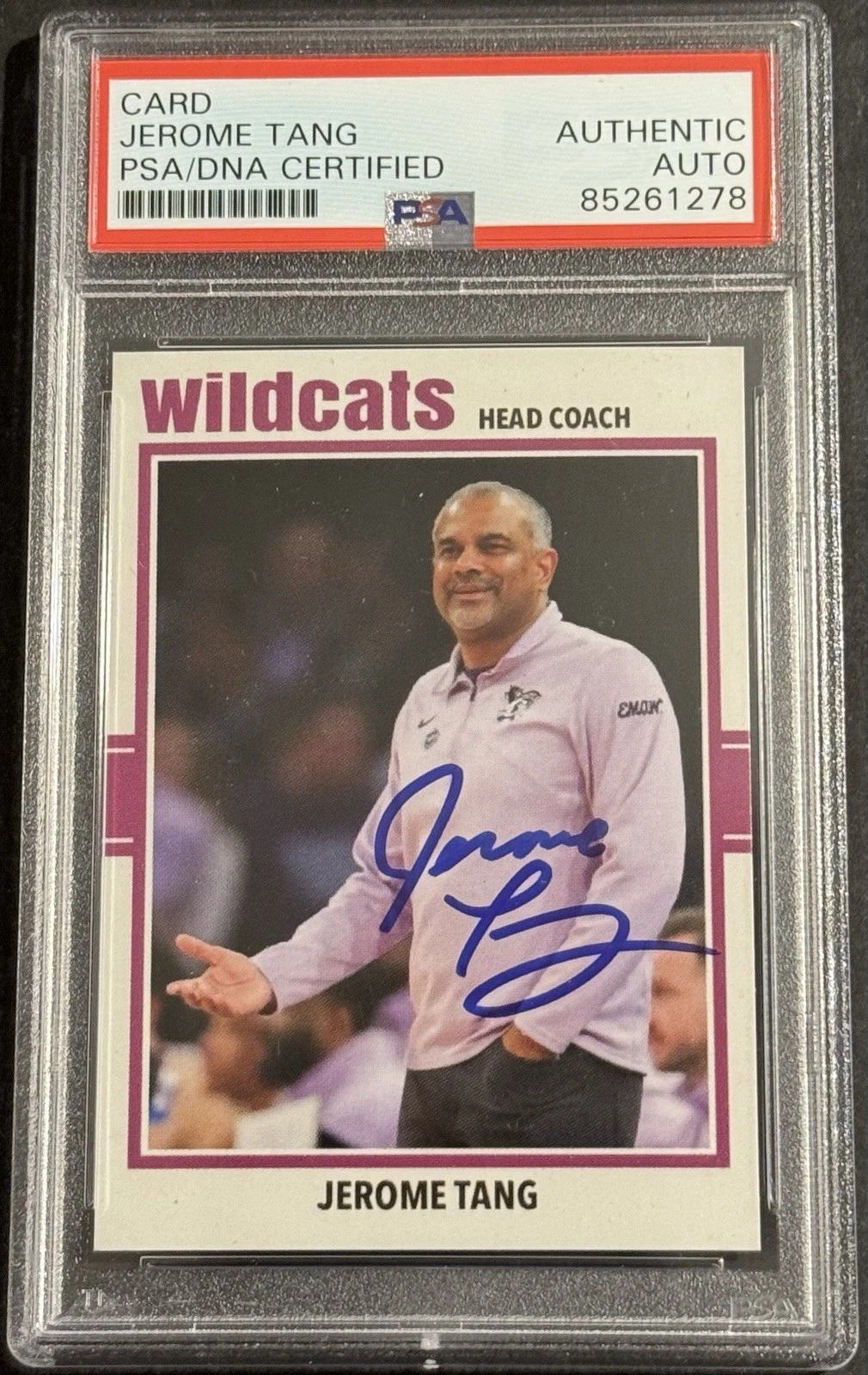 Jerome Tang Signed Autographed Kansas State Wildcats Custom Card PSA/DNA Slabbed