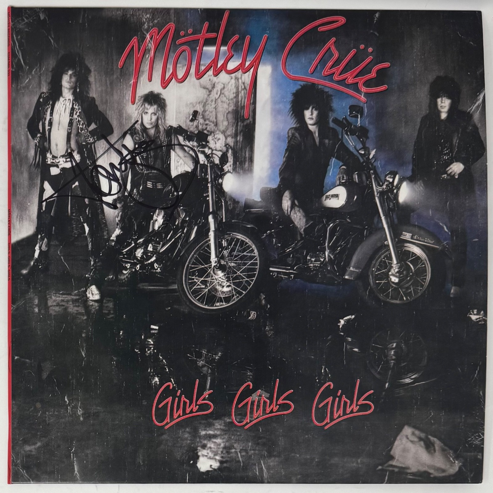 Tommy Lee Signed Autograph Motley Crue Girls, Girls, Girls Vinyl Record JSA COA
