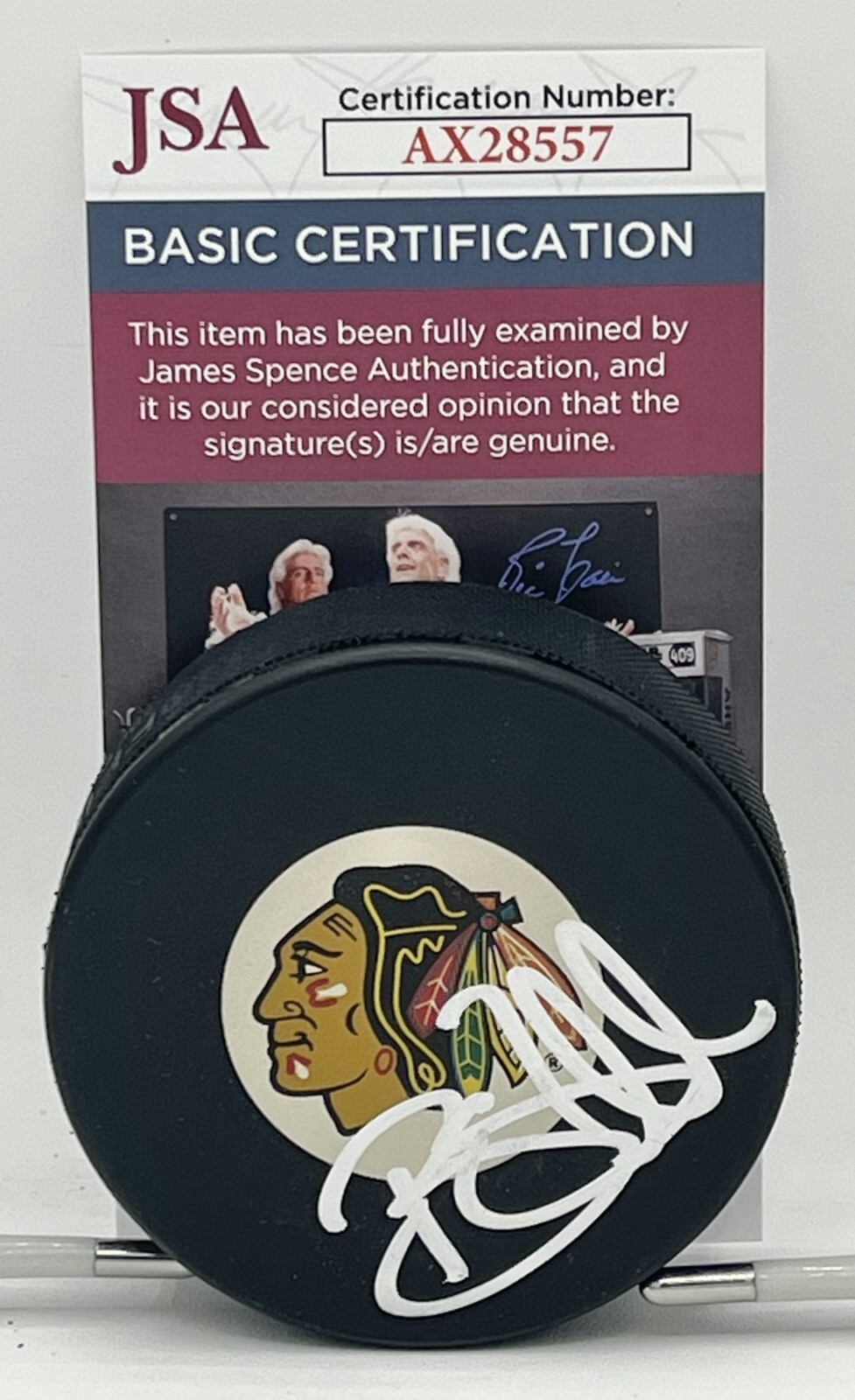 Brent Seabrook signed Chicago Blackhawks Logo Puck autographed JSA