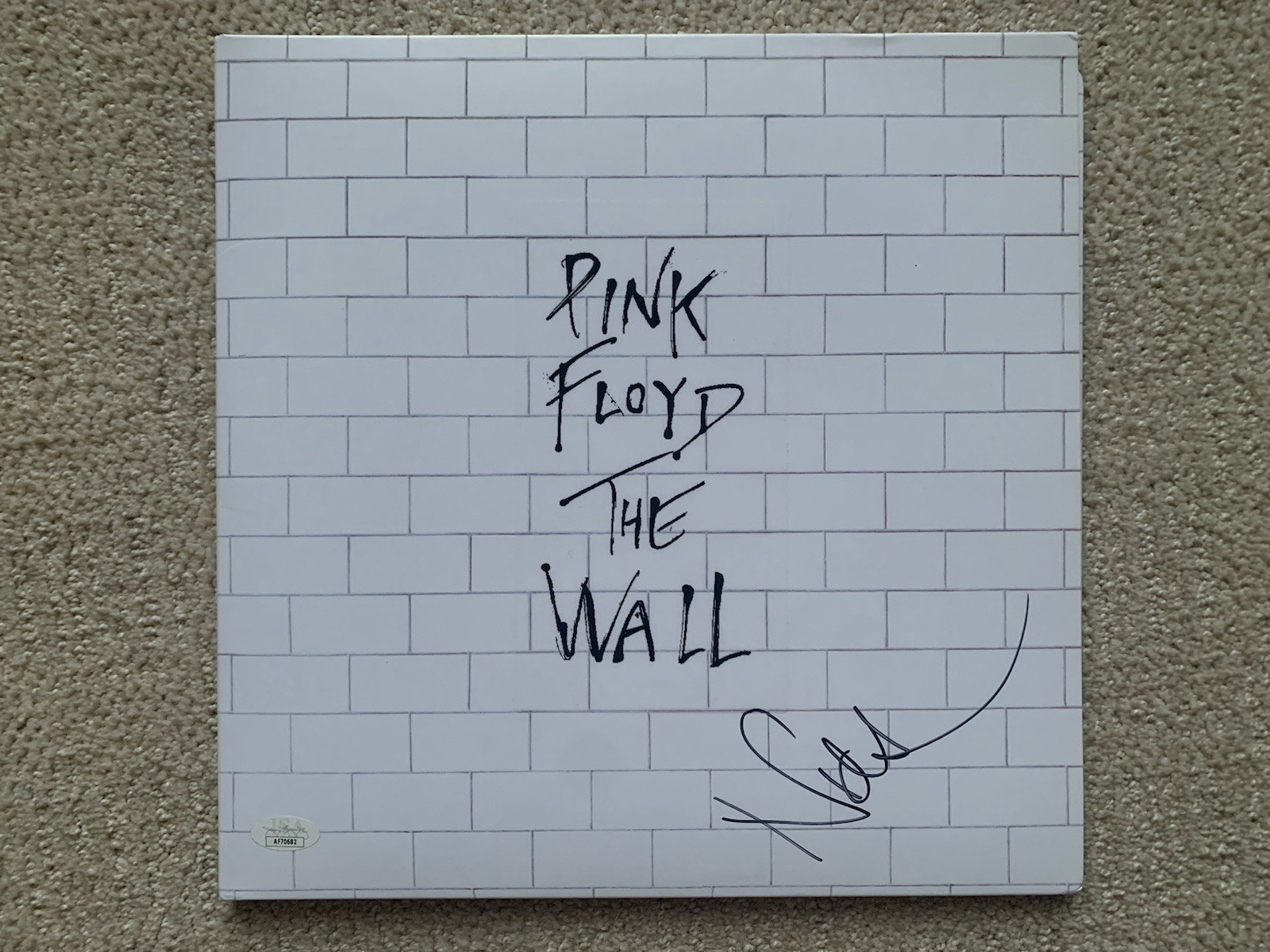 NICK MASON HAND SIGNED PINK FLOYD THE WALL RECORD+JSA           AWESOME+RARE