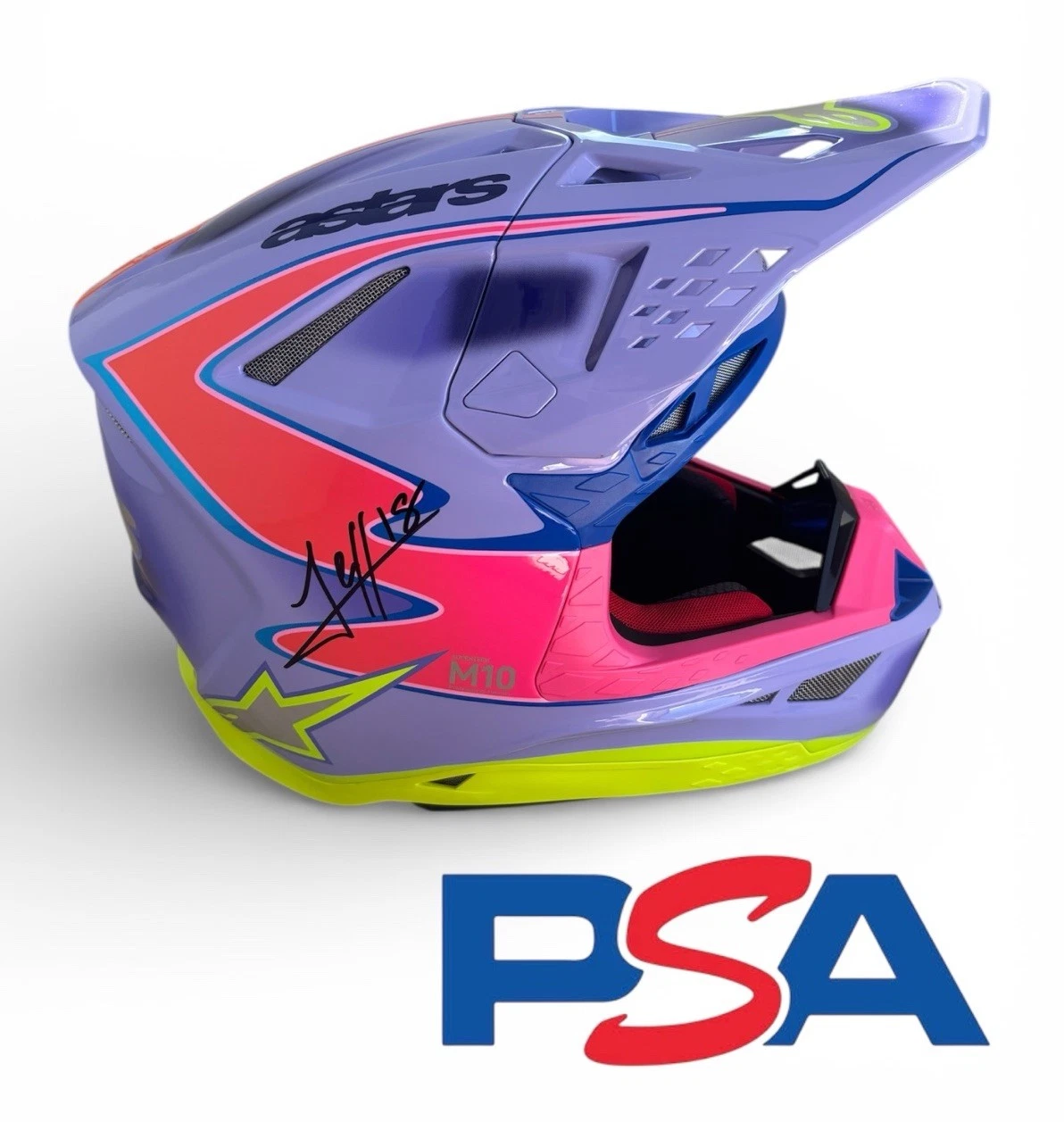 Jett Lawrence Signed Alpinestars Supertech M10 Supercross Helmet #18 PSA AUTO