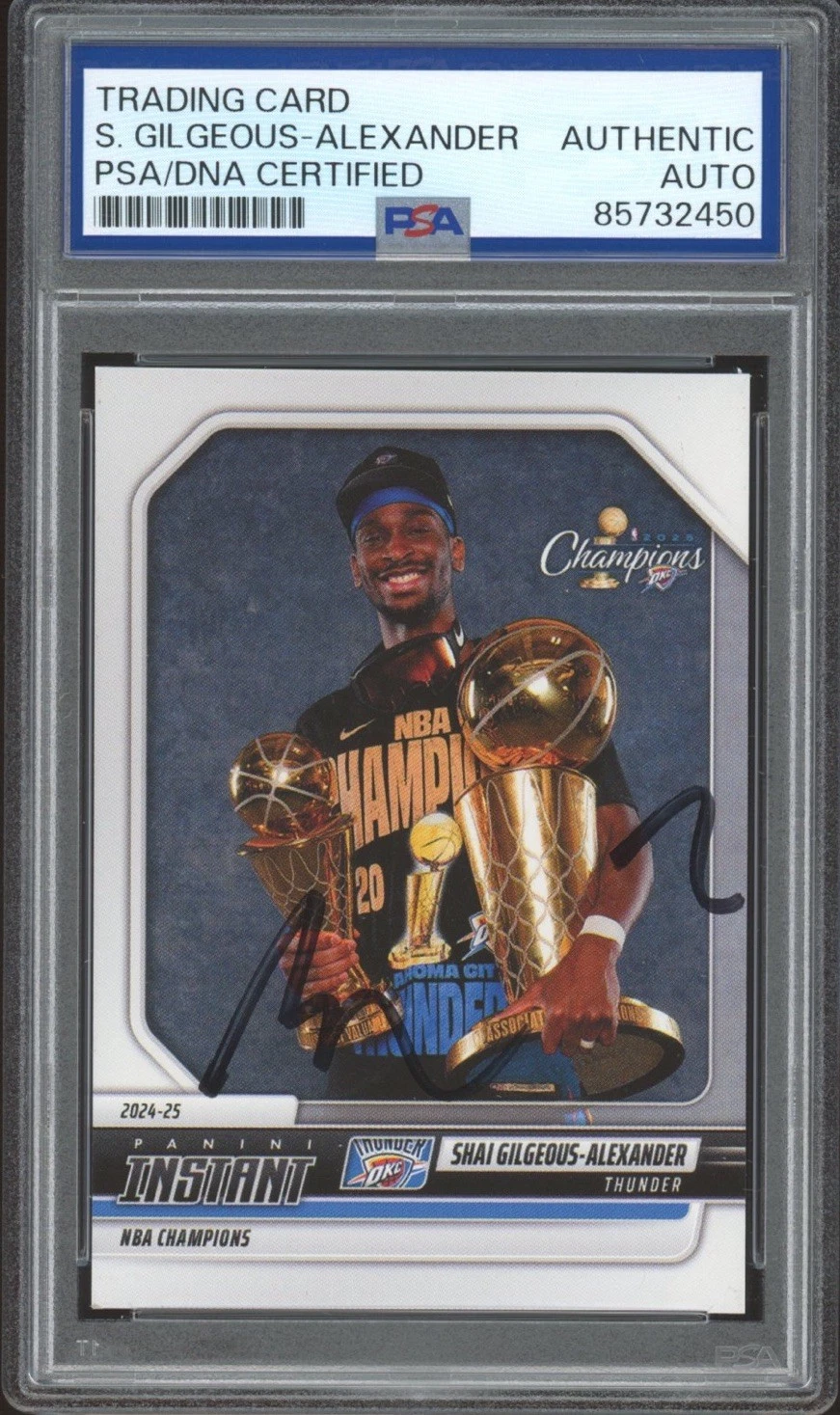 2024-25 Panini Instant #5 Shai Gilgeous-Alexander SIGNED NBA CHAMPIONS PSA AUTO