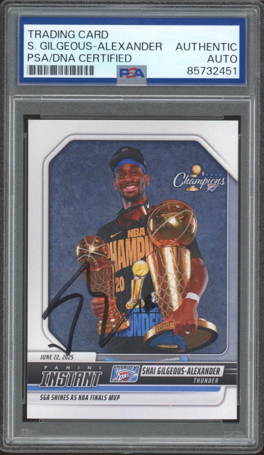 2024-25 Panini Instant #5 Shai Gilgeous-Alexander SIGNED NBA CHAMPIONS PSA AUTO