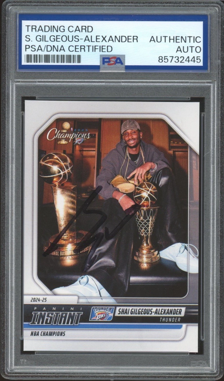 2024-25 Panini Instant #30 Shai Gilgeous-Alexander SIGNED NBA CHAMPIONS PSA AUTO