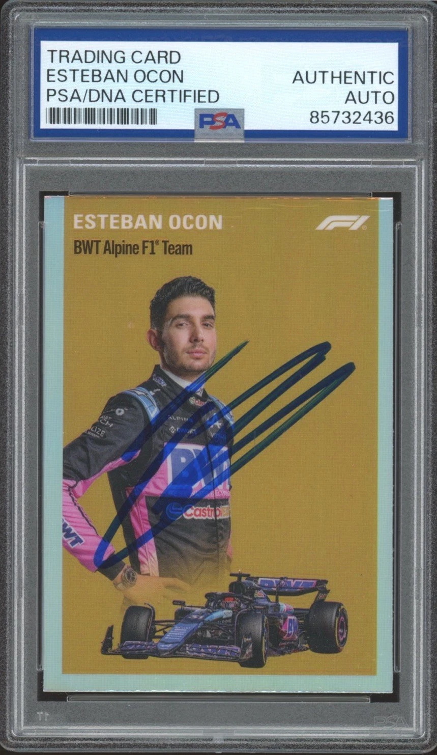 2024 Topps Chrome F1 Esteban Ocon Signed 1954 Retro Insert Card PSA/DNA AUTO