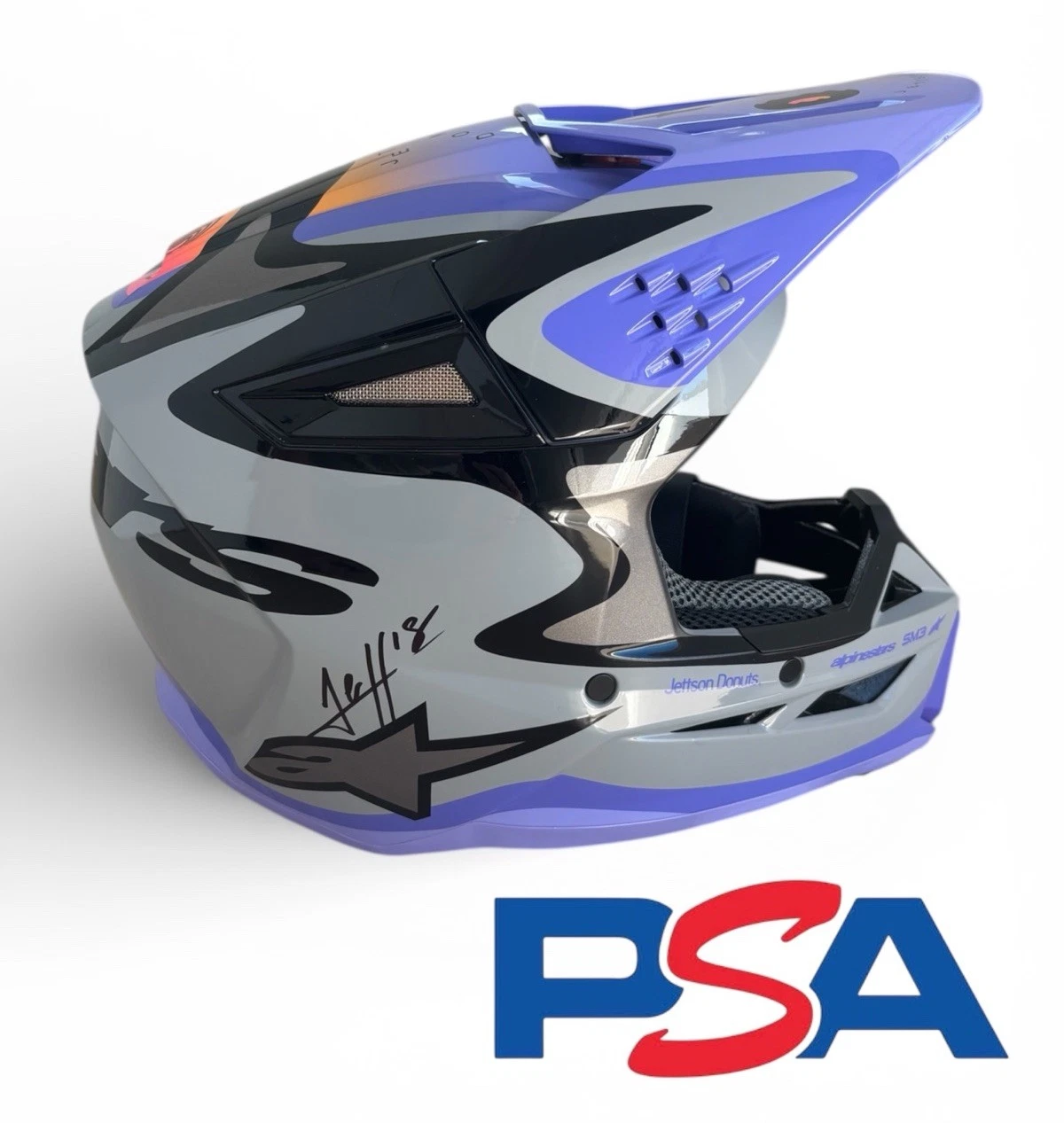 Jett Lawrence Signed Alpinestars Supertech SM3 Supercross Helmet #18 PSA AUTO