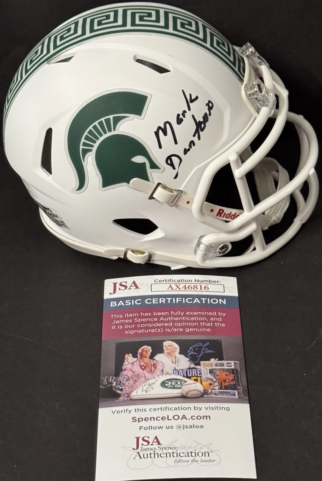 Mark Dantonio Signed Autographed Michigan State Spartans Mini Helmet JSA COA