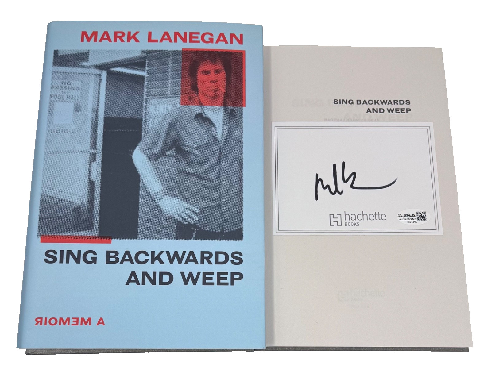 Mark Lanegan Signed Sing Backwards and Weep Book Screaming Trees Mad Season JSA