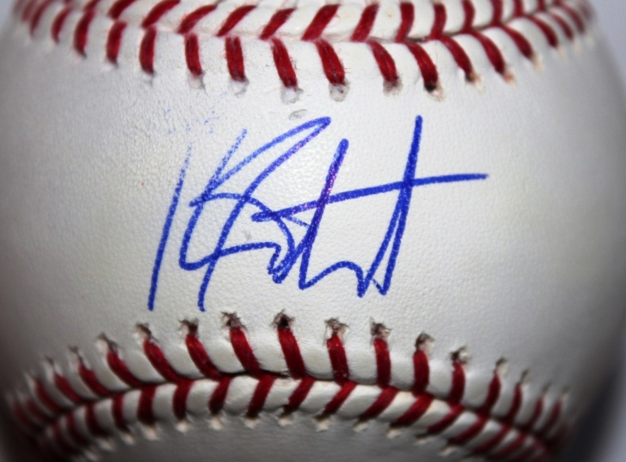 KOHL STEWART SIGNED RAWLINGS MLB MAJOR LEAGUE BASEBALL TWINS ORIOLES COA