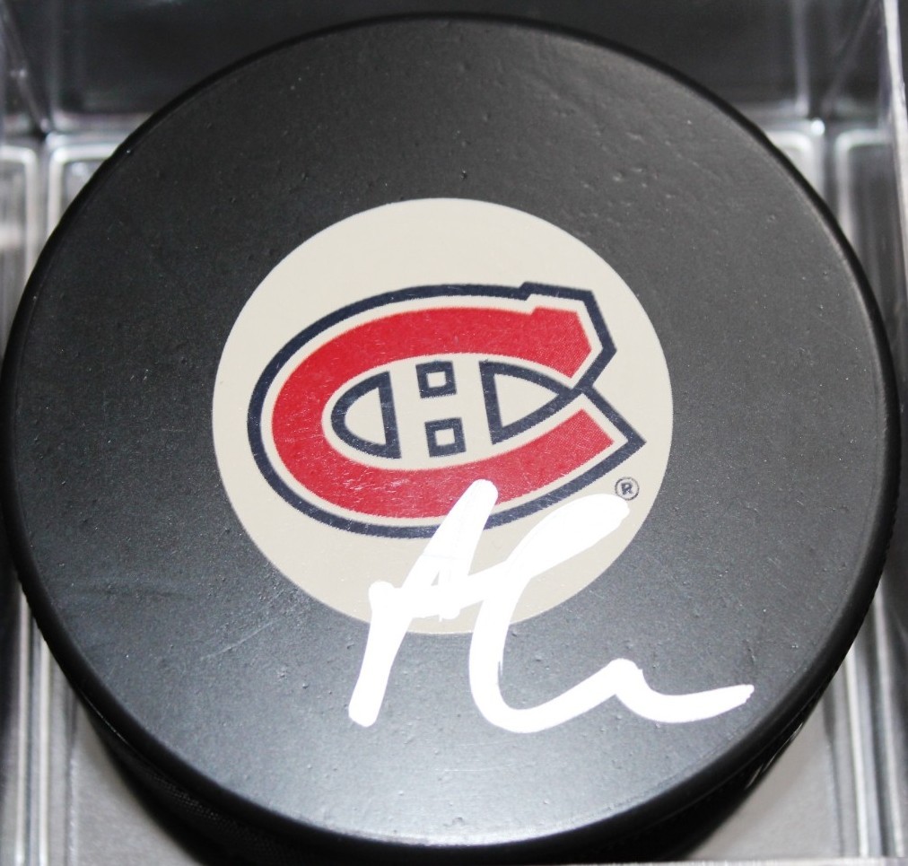 ALEX GALCHENYUK SIGNED MONTREAL CANADIENS HOCKEY PUCK W/CASE COA