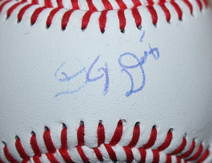 DJ Davis signed Rawlings Official League Baseball Blue Jays COA