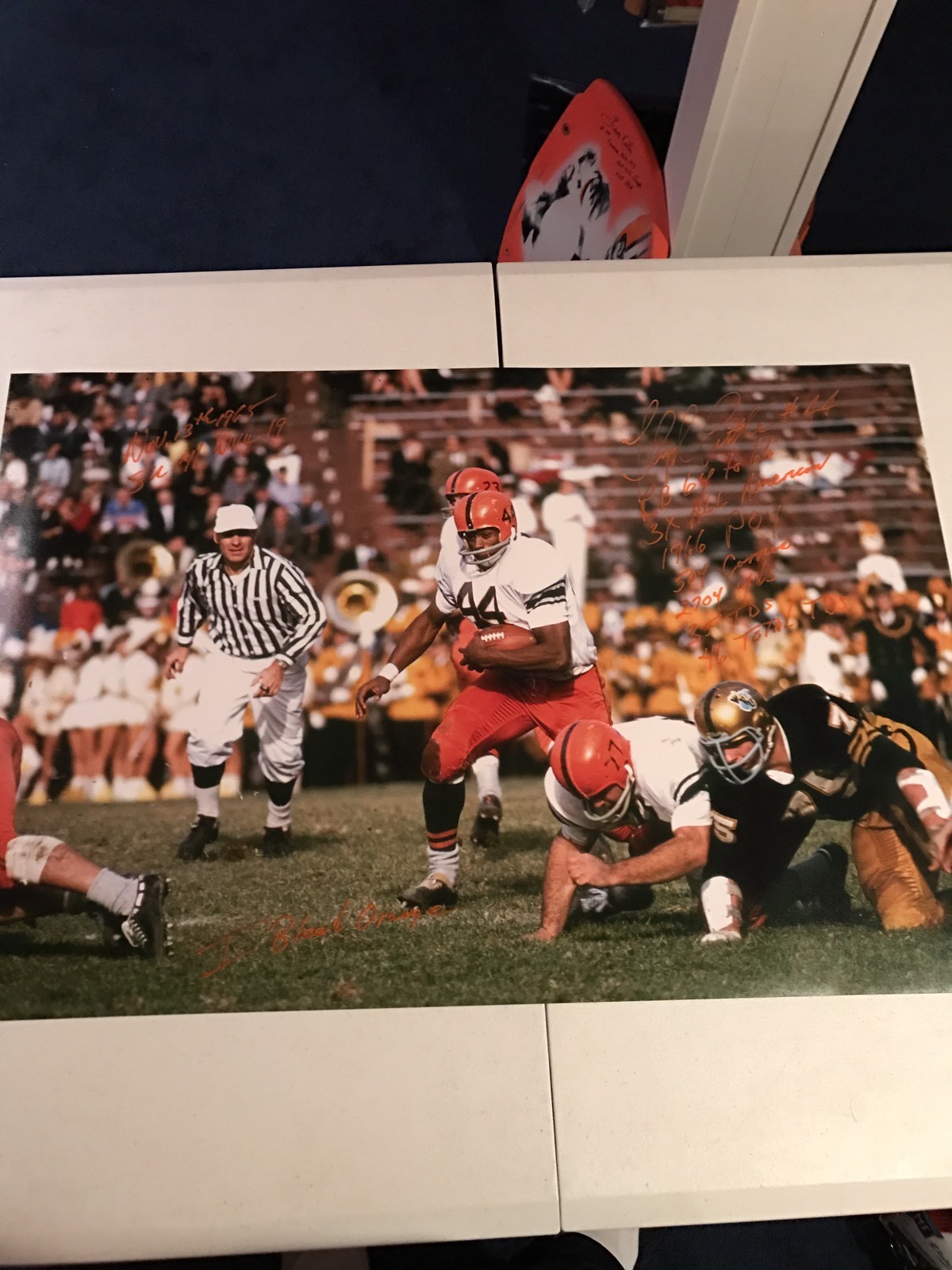 FLOYD LITTLE SIGNED 20 By 30 PHOTO JSA 10 INSCRIPTIONS Unbelievable Image!