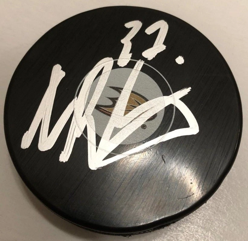 NICK RITCHIE SIGNED ANAHEIM DUCKS PUCK W/CASE COA