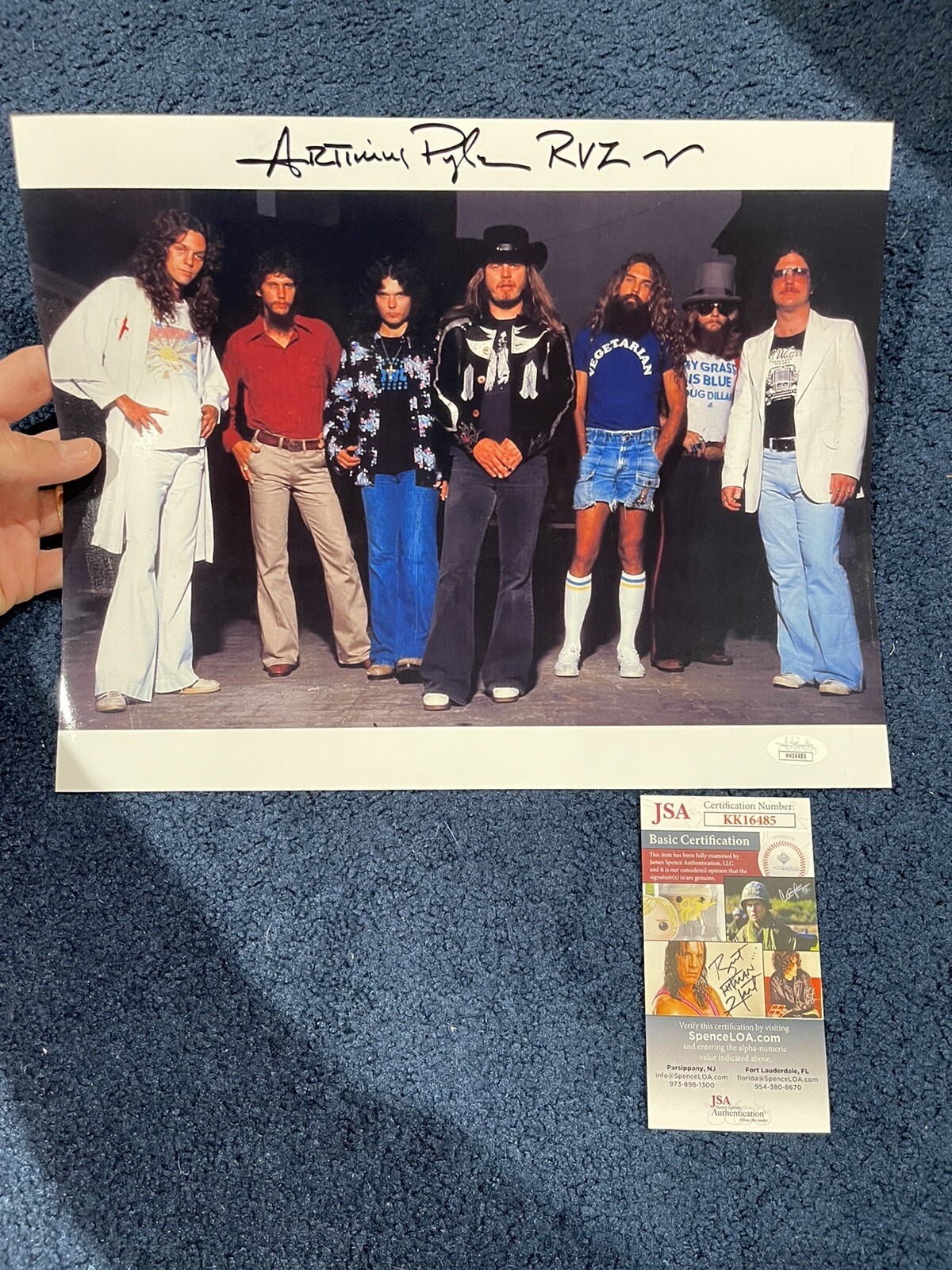 Artimus Pyle Lynyrd Skynyrd Signed Autographed 11 by 14 Photo JSA
