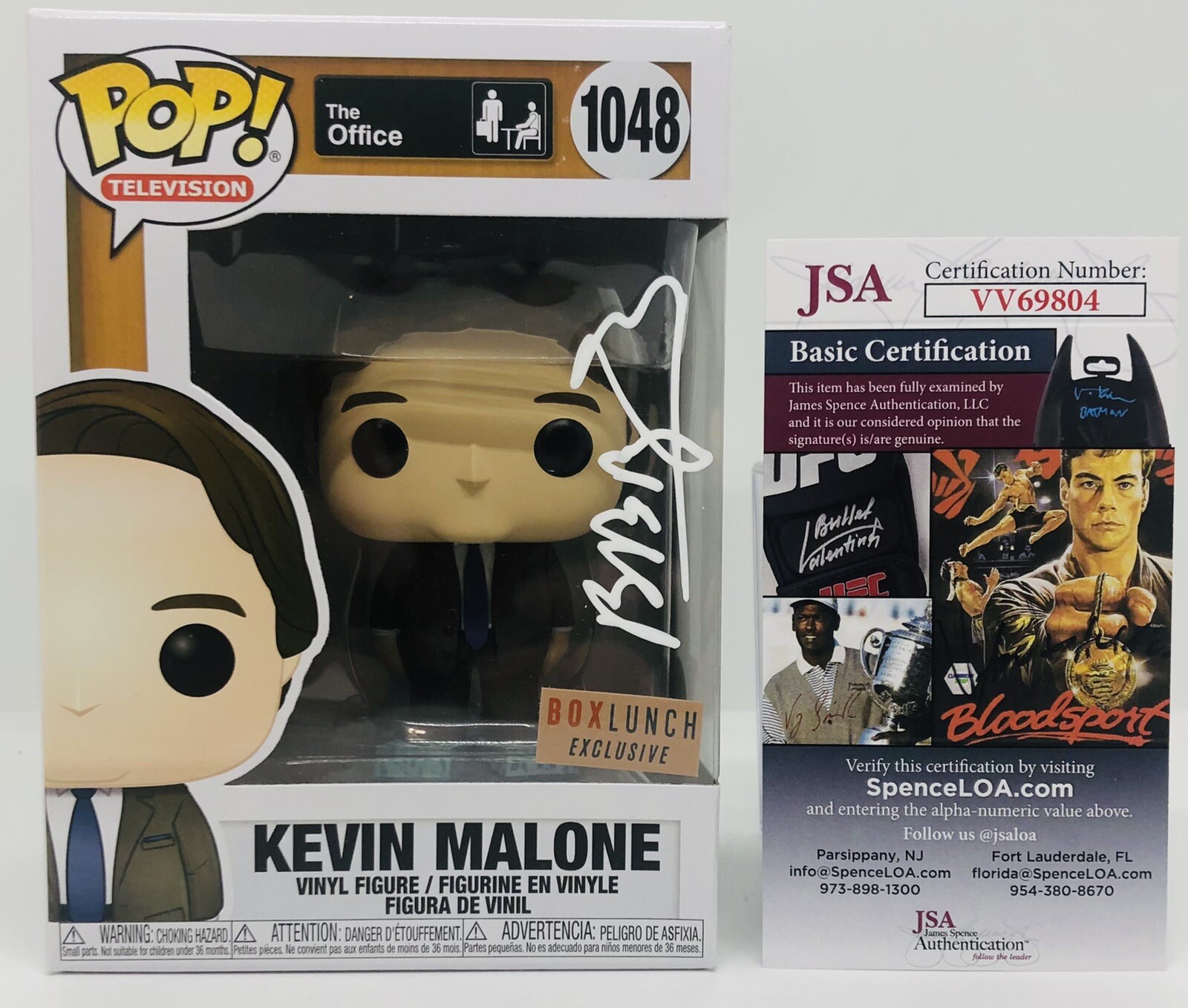 BRIAN BAUMGARTNER SIGNED KEVIN MALONE POP FUNKO FIGURE THE OFFICE TV SHOW JSA